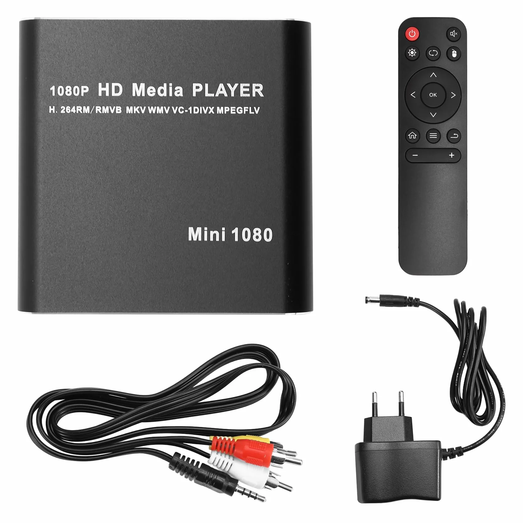 Lettore Multimediale MKV 264 HDD Lettore Multimediale USB Full HD 1080P con Supporto SD Media TV Box Lettore HDD RMVB WMV Spina UE