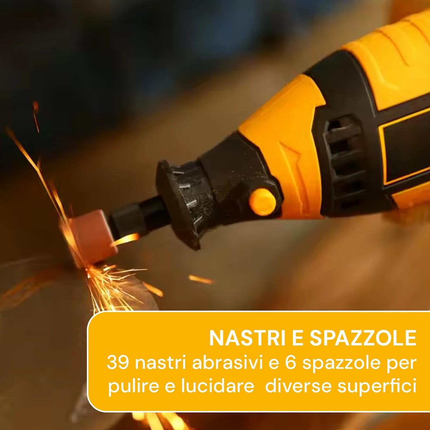 Avilia Set Valigetta Accessori Levigatura Lucidatura per Mini Smerigliatrice 250 Utensili Multifunzione