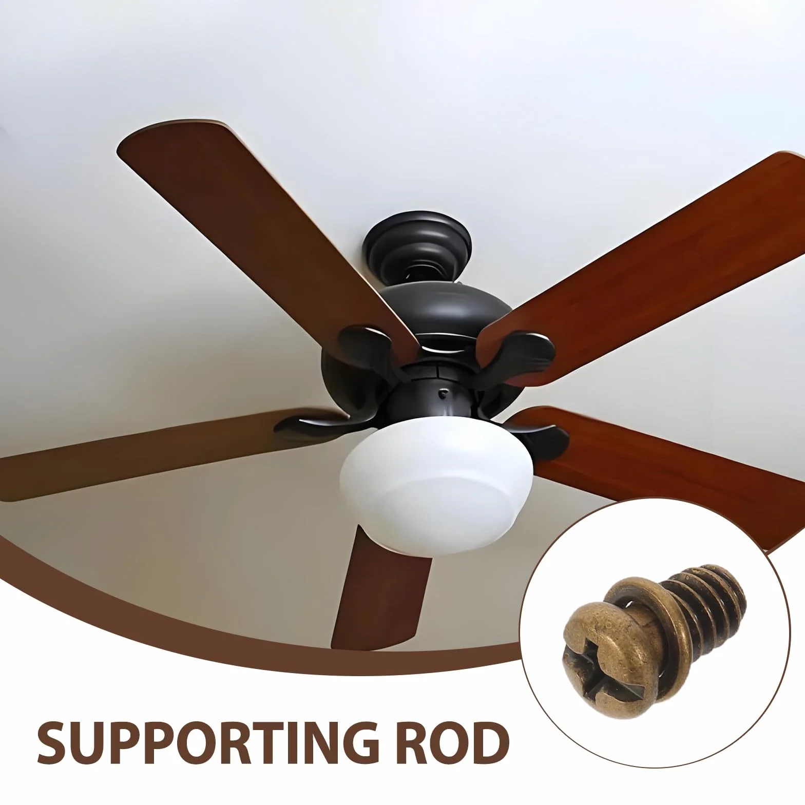 Viti per pale del ventilatore a soffitto in acciaio al carbonio 1/4"-20x3/8 a testa svasata marrone scuro