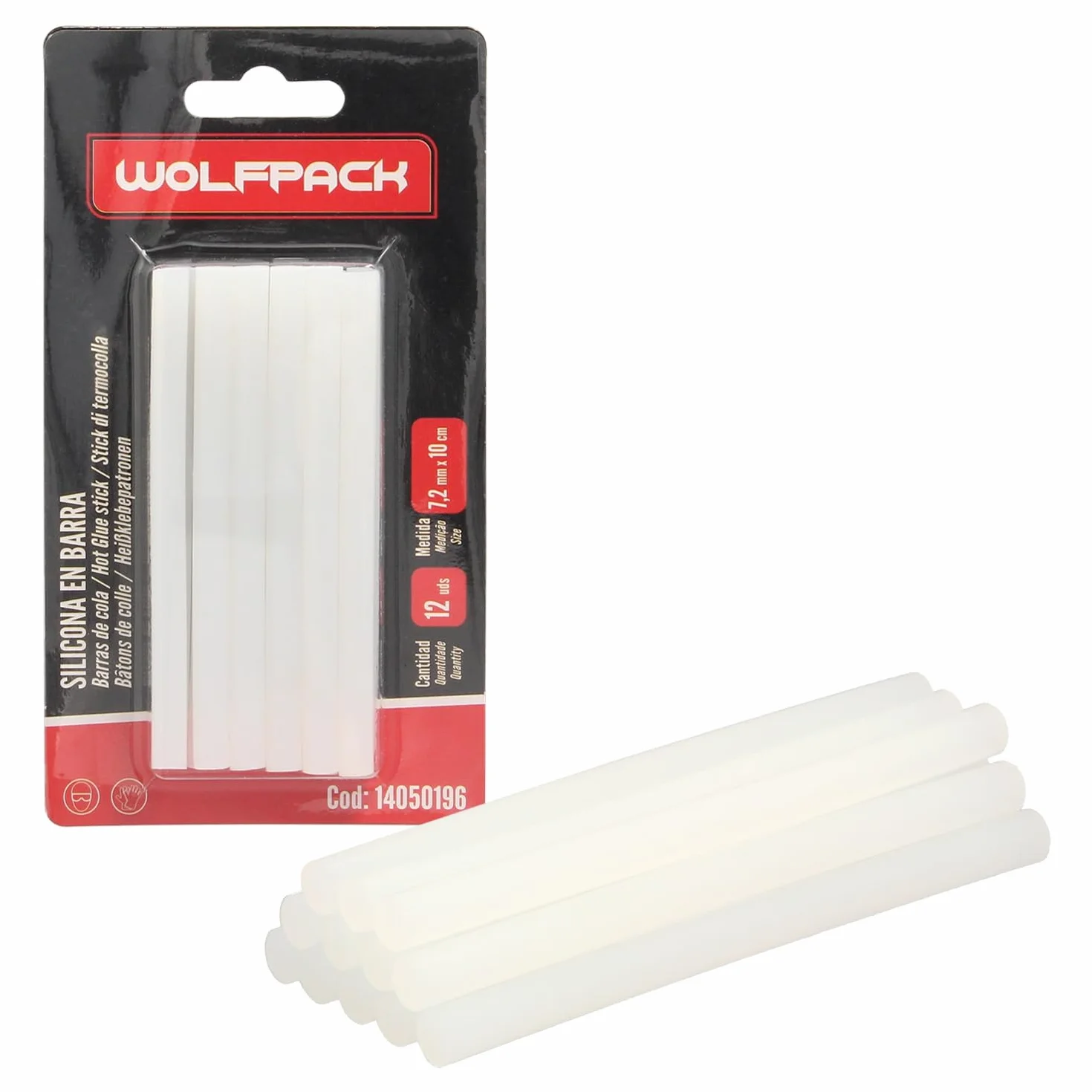 Barre di colla a caldo Ø 7,2 mm Silicone 12 pezzi Pistola Termofusibile