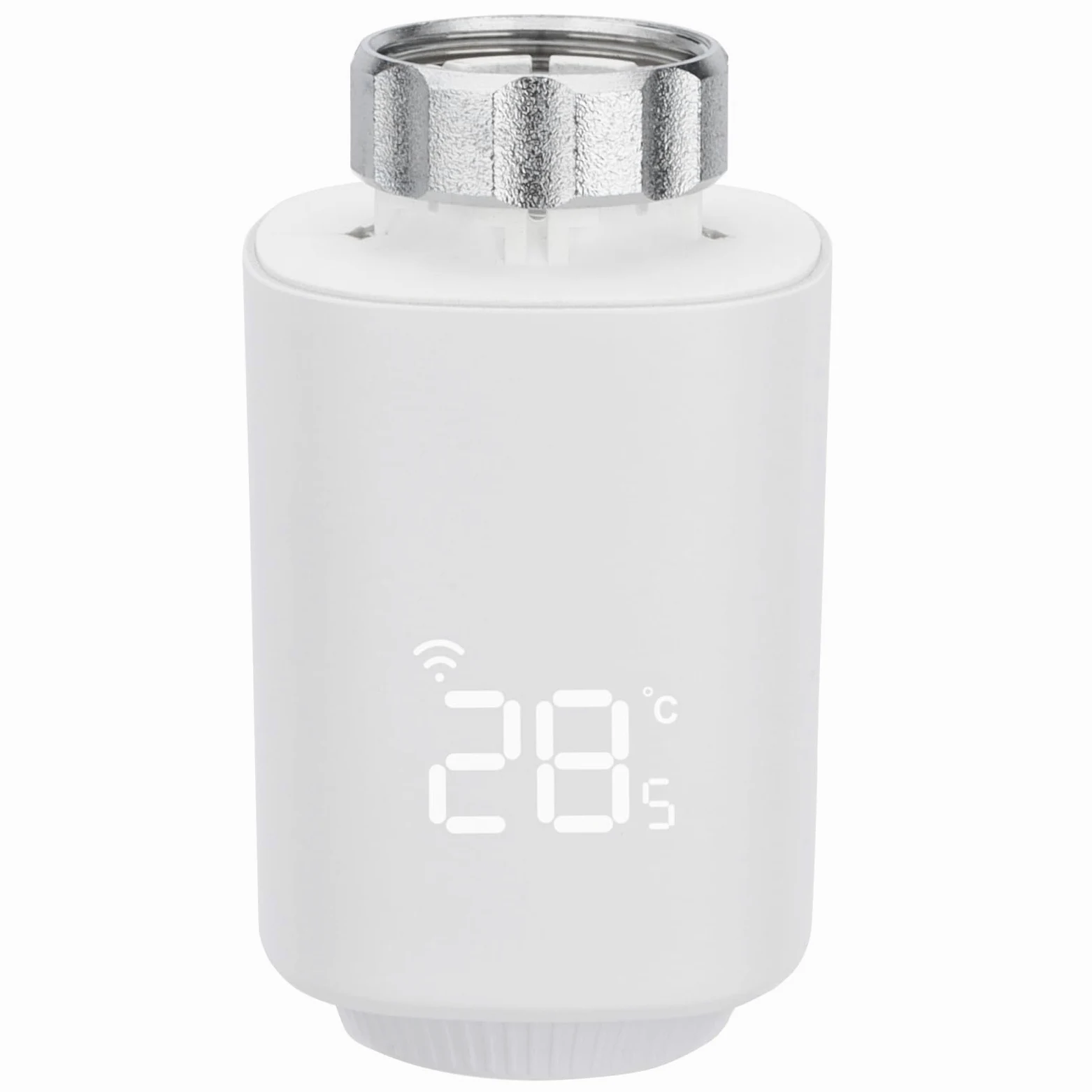Wengart Termostato intelligente del radiatore TRV-01, M30x1.5 TRV programmabile per il controllo della temperatura multi-stanza, funziona con Google Assistant e Alexa, Hub Tuya Zigbee richiesto