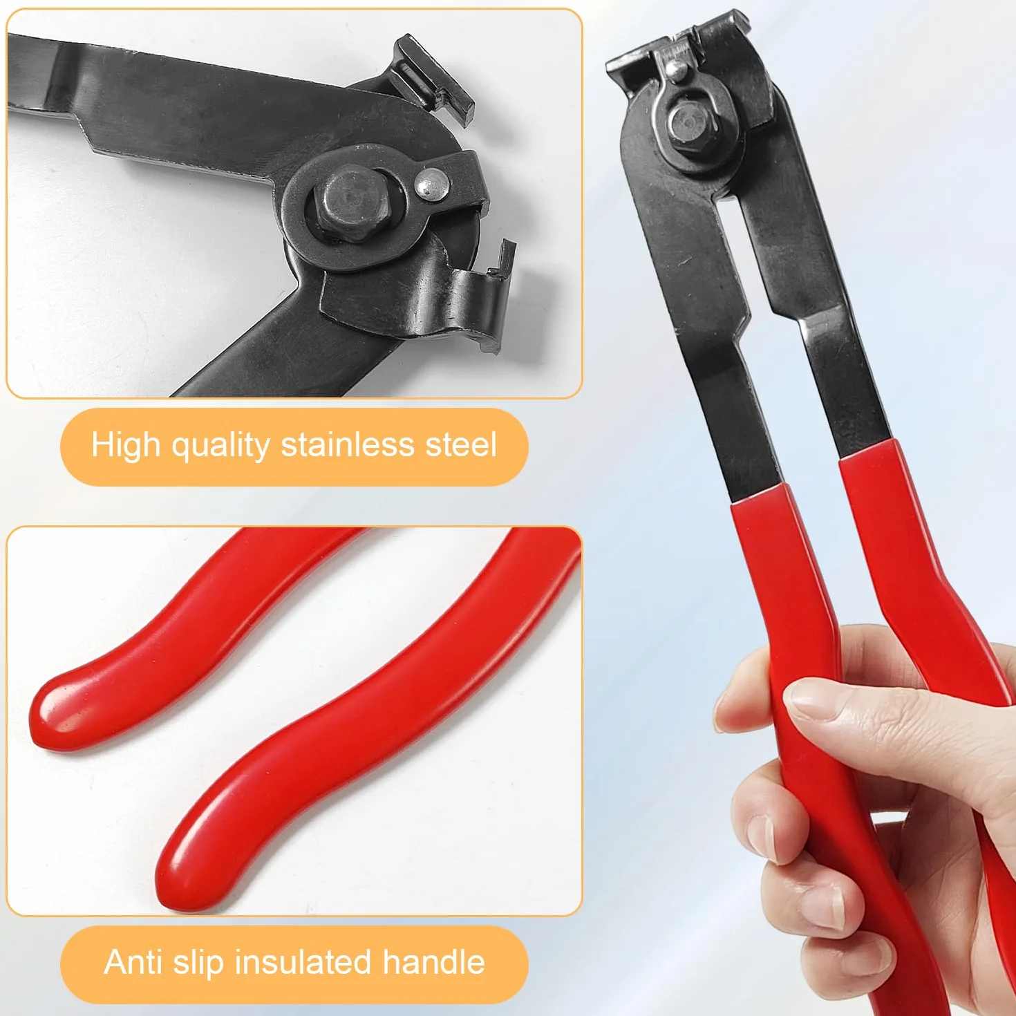 Set di 22 Fascette Regolabili in Acciaio Inox, Pinza per Fascette Auto