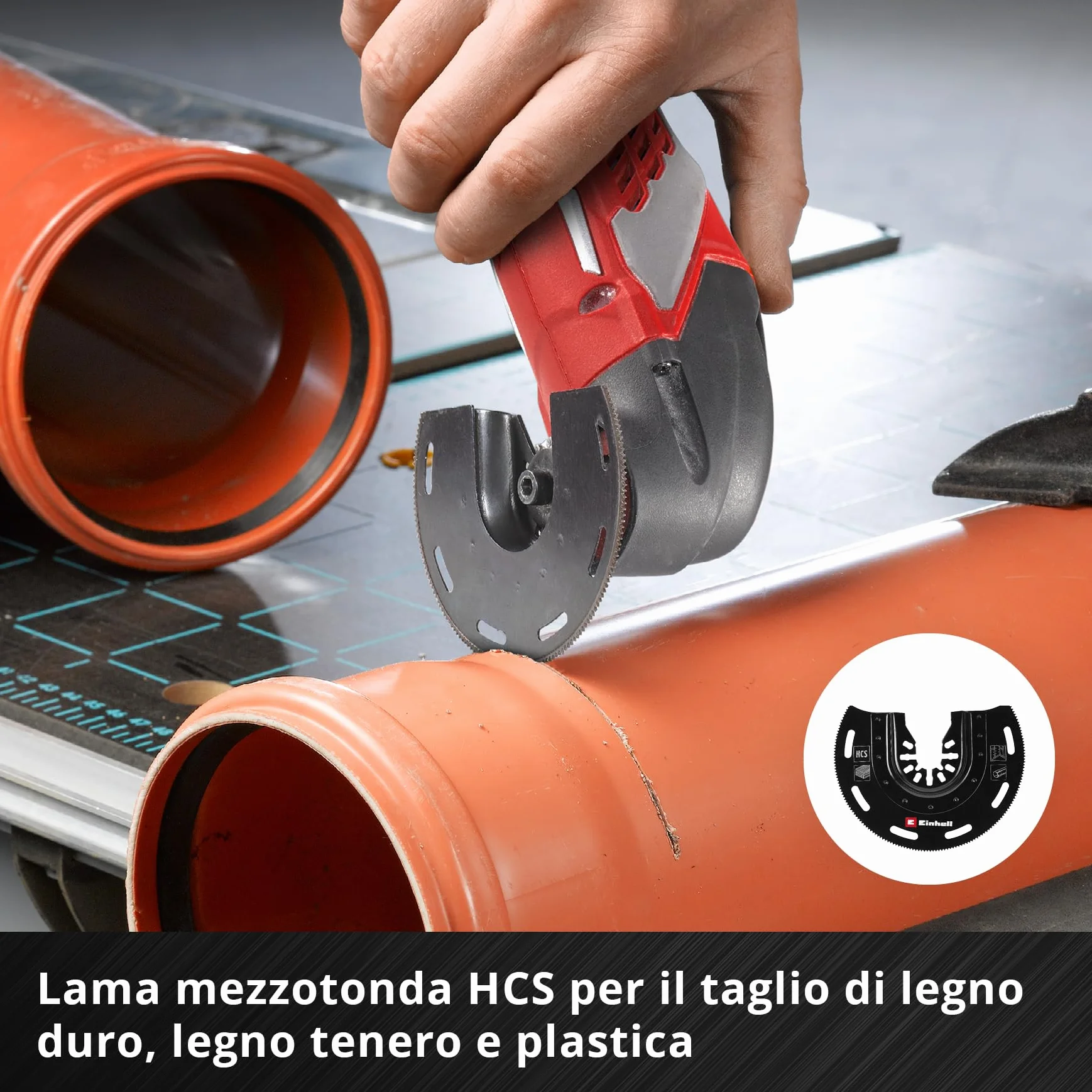 Einhell set multiutensile 6 pz. lama BIM HCS CrV HM raspa delta raschietto