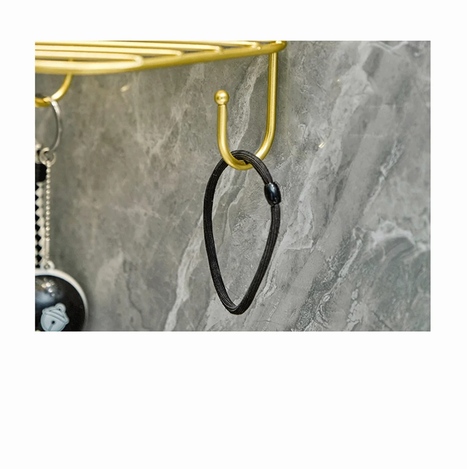 Ripiano per doccia Mensole portaoggetti in metallo a parete con ganci da bagno Organizer(Nero)