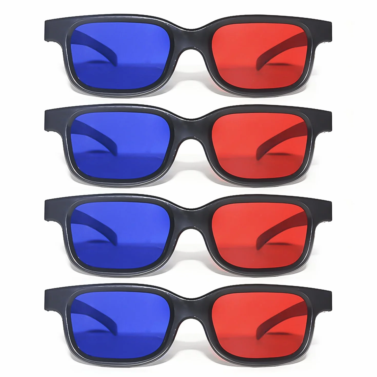 Occhiali 3D per TV e Film - Portatili Blu/Rosso per Giochi Computer - Taglia Unica