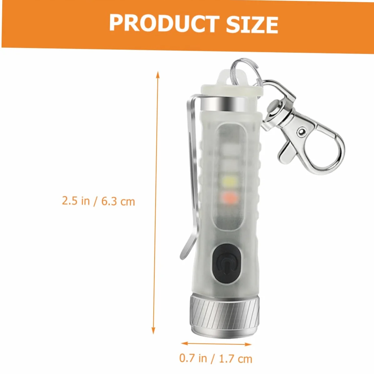 Sosoport 2pezzi Mini Torcia Ricaricabile Per Portachiavi Led e Leggera Luce Di Emergenza Per Attività All Aperto e Uso Quotidiano