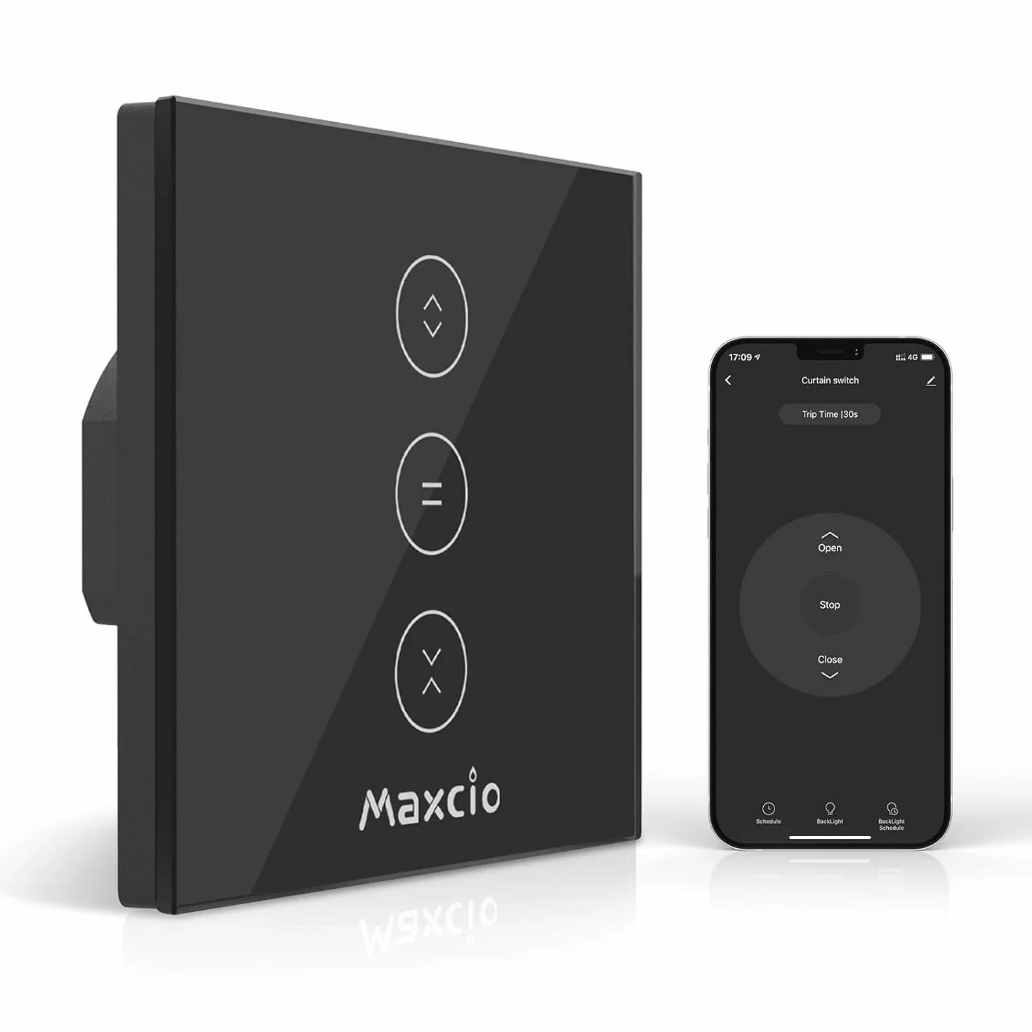 Interruttore Tapparelle WiFi, Maxcio Smart Switch per Tapparelle Elettriche, Compatibile con Alexa e Google Home, APP Controllo, interruttore WiFi per Persiane Avvolgibili e Tende