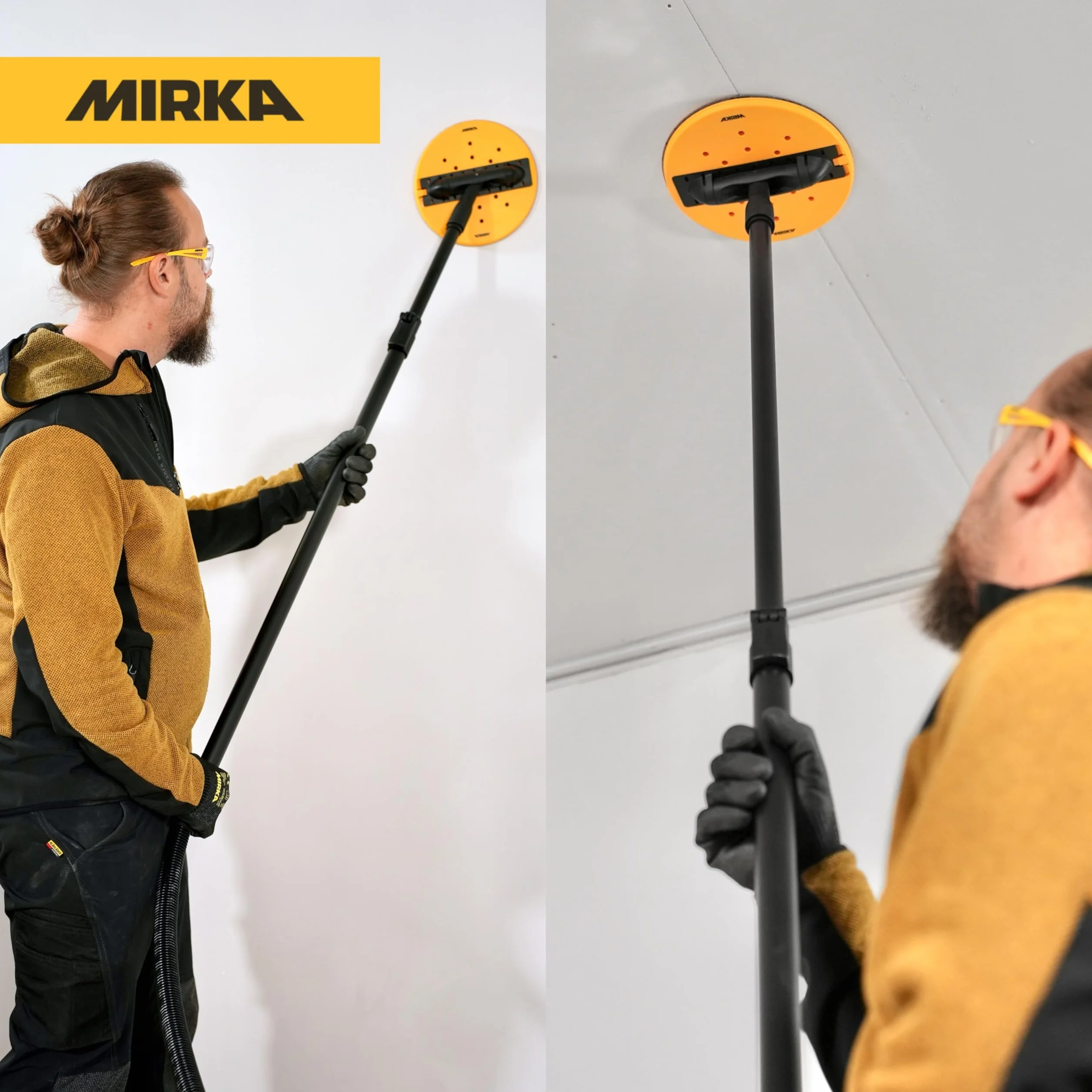 Mirka DecoSander Testa di levigatura stabilizzata 180° per pareti soffitti cartongesso