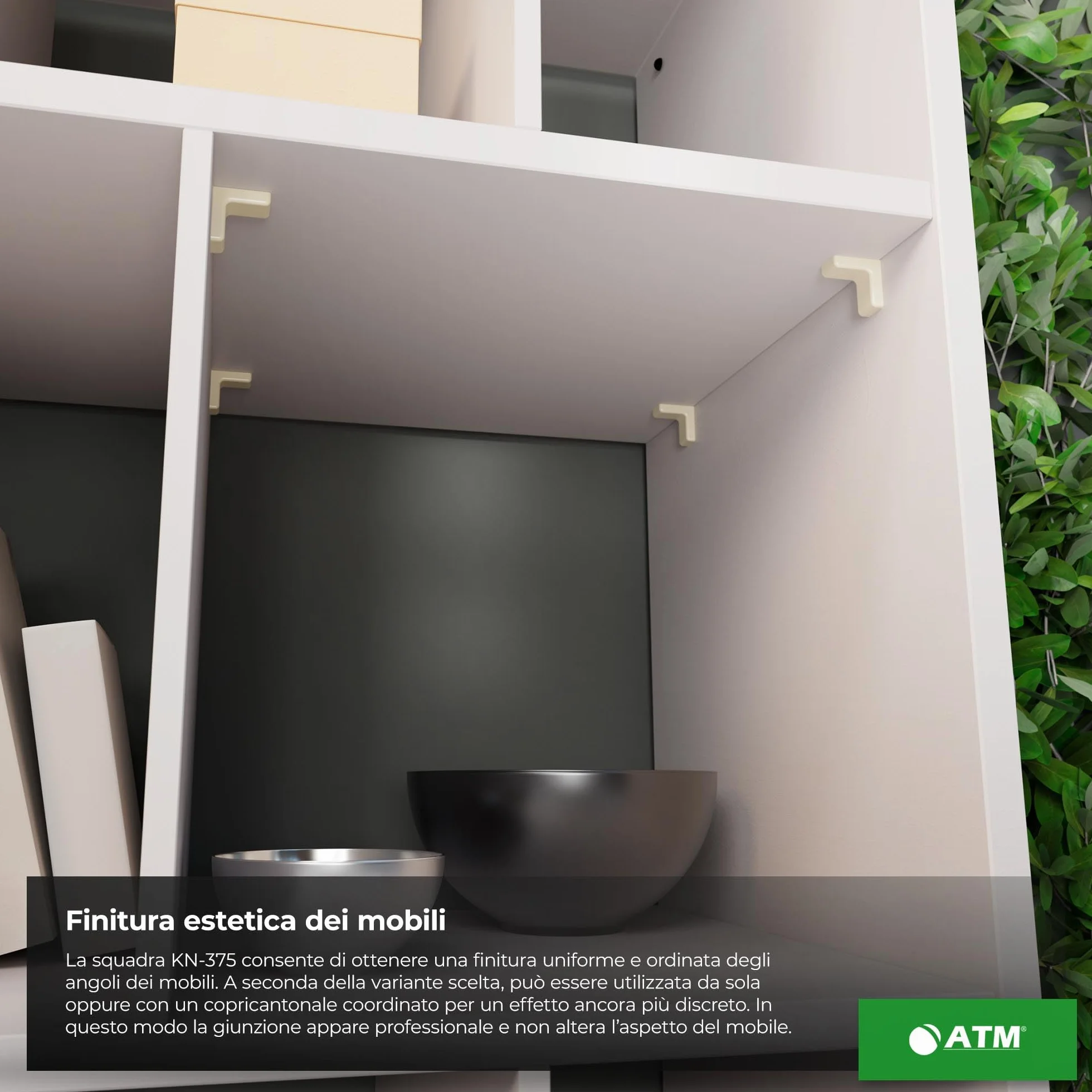 ATM Squadretta Angolare Acciaio Zincato 90° Connettore per Mobili Set di 20