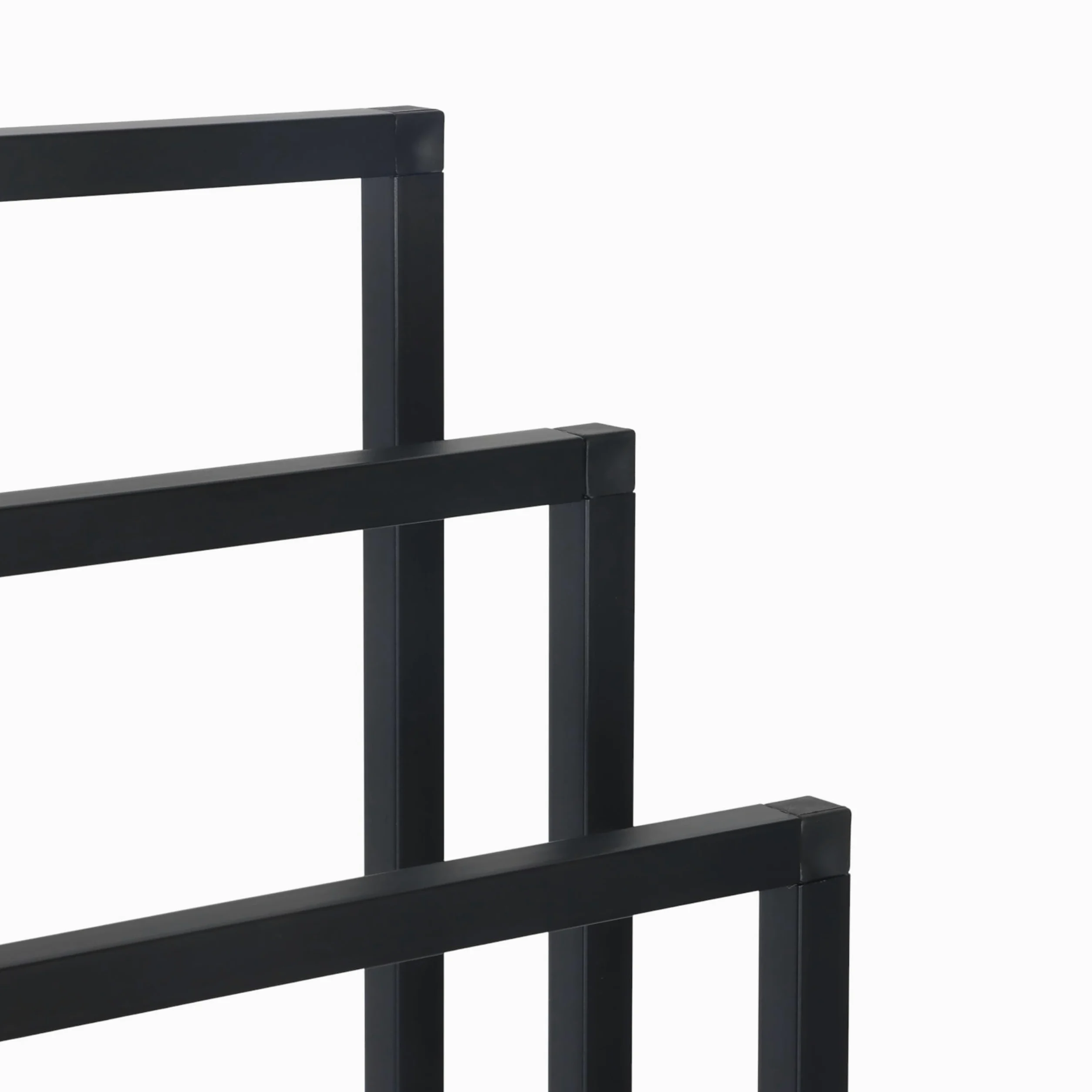 Relaxdays Portasciugamani, AxLxP: 84 x 44 x 21,5 cm, Metallo, 3 aste, da Terra, Bagno, Nero, da