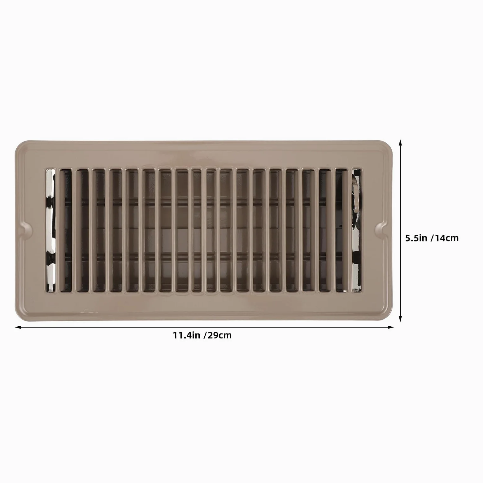 Griglia di Ventilazione a Pavimento in Metallo 4 Pezzi 4x10 Pollici | Louvre Regolabili Integrati, Superficie Piatta senza Bave, Uso Quotidiano Sicuro e Flusso D’aria Controllato