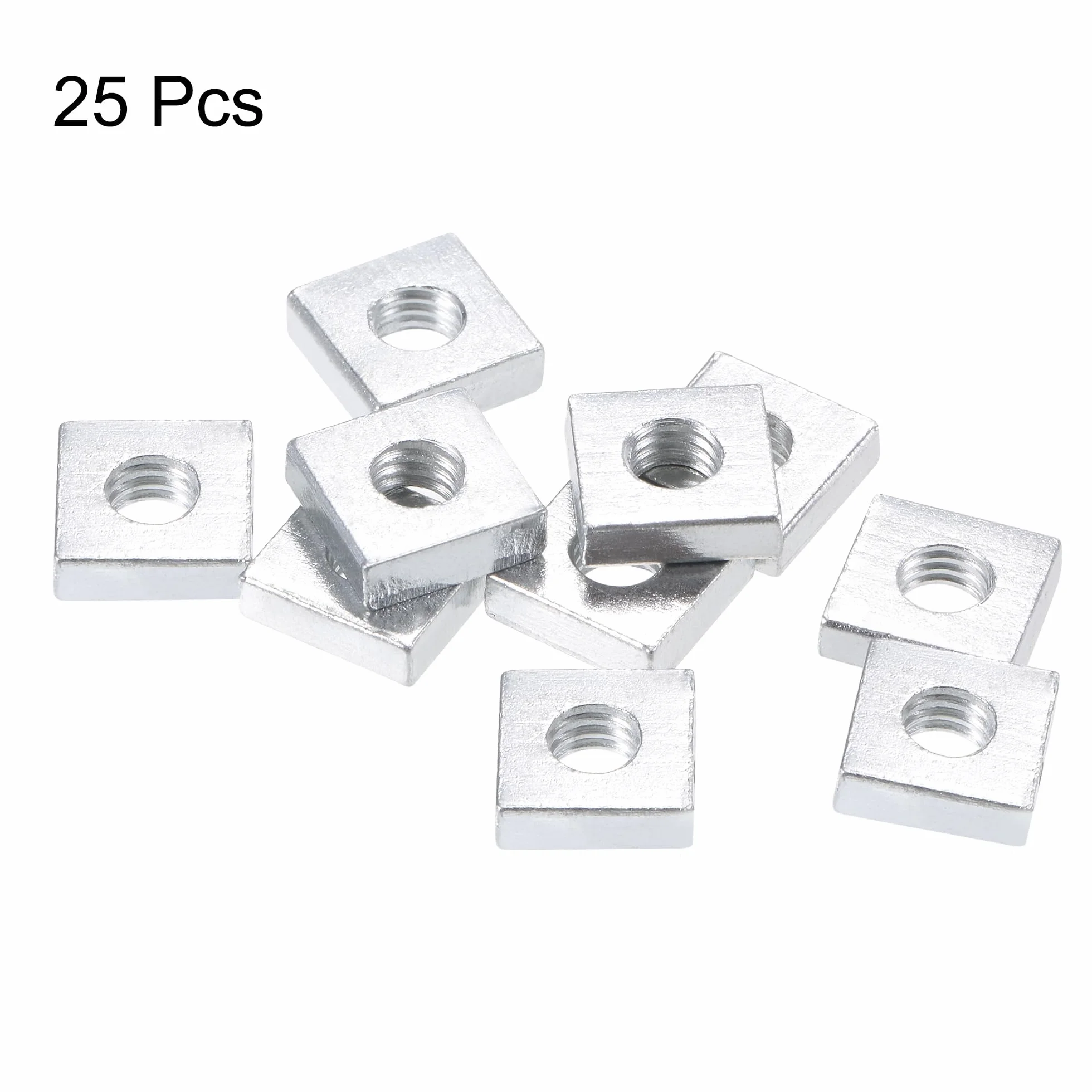 QUARKZMAN Dadi Quadrati M6x12mmx4mm Zincati Metrici Filettatura Grossa 25 Pz