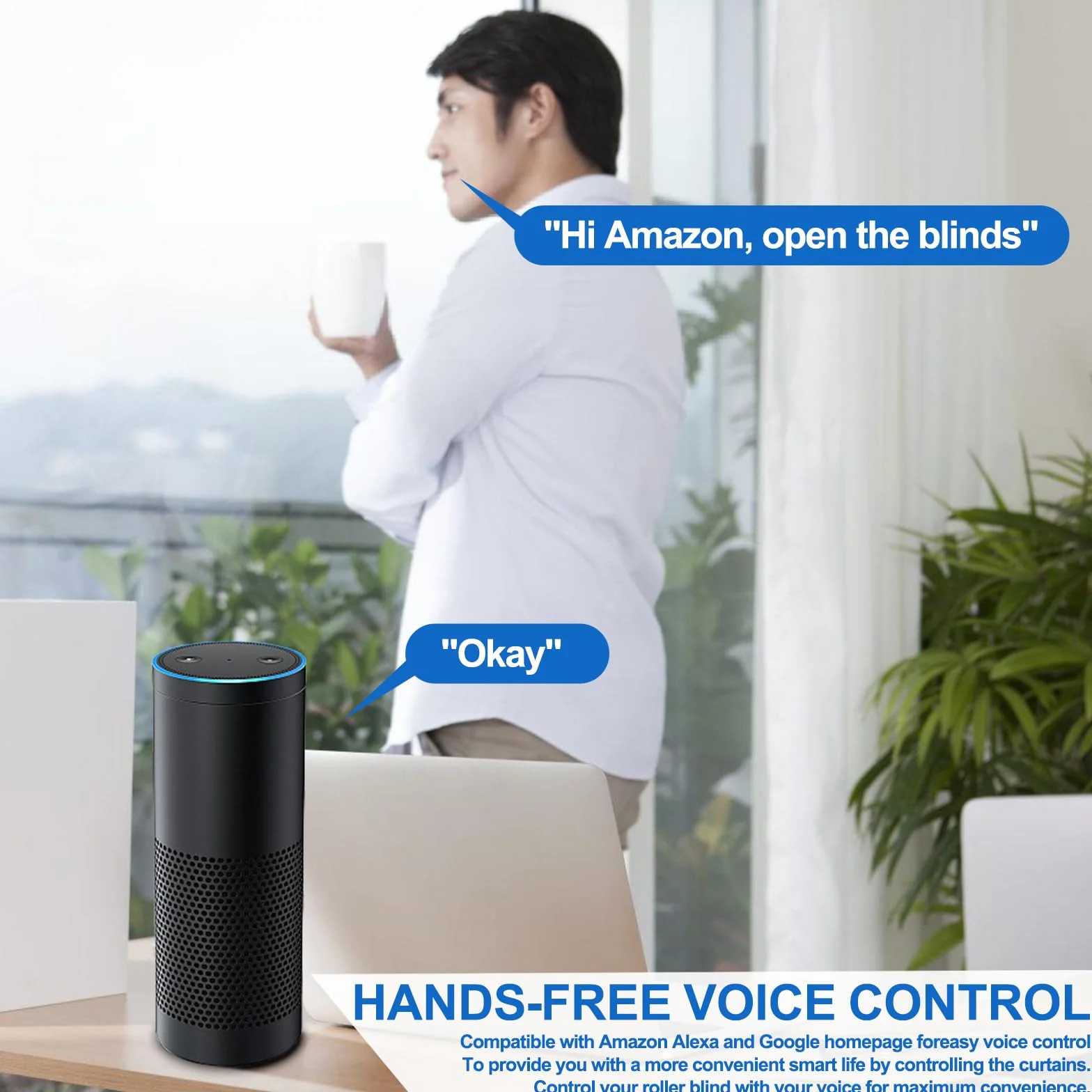 4 interruttori Wi-Fi per tapparelle, interruttore intelligente per tapparelle, interruttore per tapparelle 2.5D, compatibile con Alexa/Yandex/Google Home, timer e controllo vocale, scala neutra