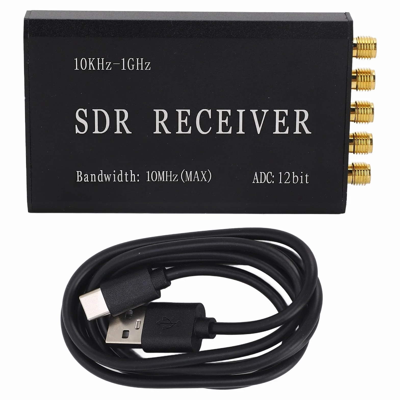 Ricevitore Radio Software-defined Semplificato Kit Ricevitore SDR USB Risoluzione 12 Bit 10k‑1GHz Larghezza di Banda 10MHz, Compatibile con GNURadio/SDR Touch, Adatto per