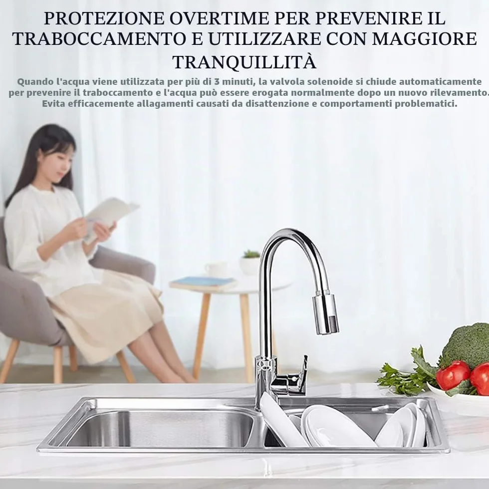 Miscelatore per lavello da cucina rubinetto bagno senza contatto sensore automatico infrarossi