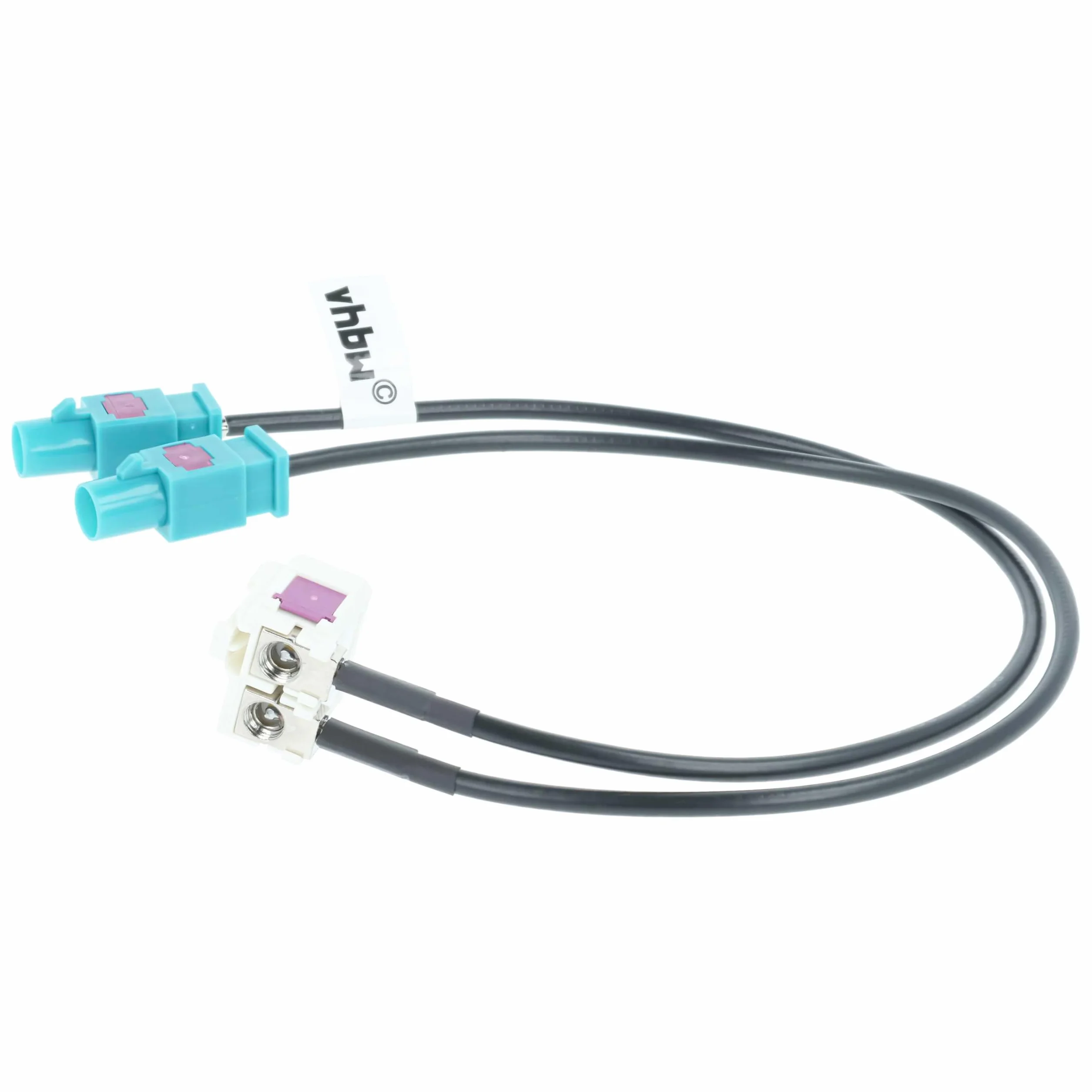 vhbw adattatore per antenna a doppio FAKRA (B) compatibile con Audi VW RNS510, RNS310, RNS 510, RNS 310 autoradio, auto - Cavo adattatore, 9 cm