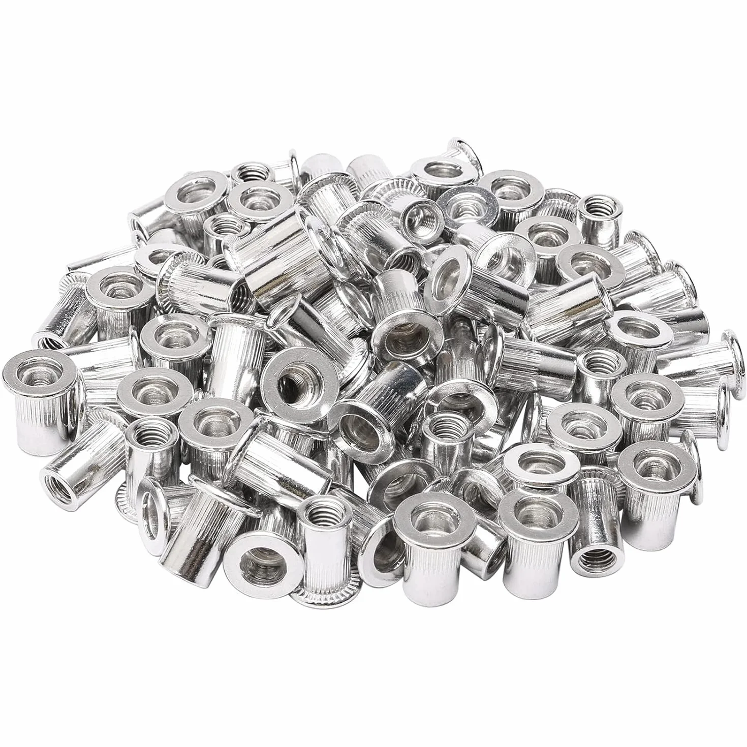 Dadi per Rivetti M6 in Acciaio Inox Ciechi Filettati a Testa Piatta Zestaw 50