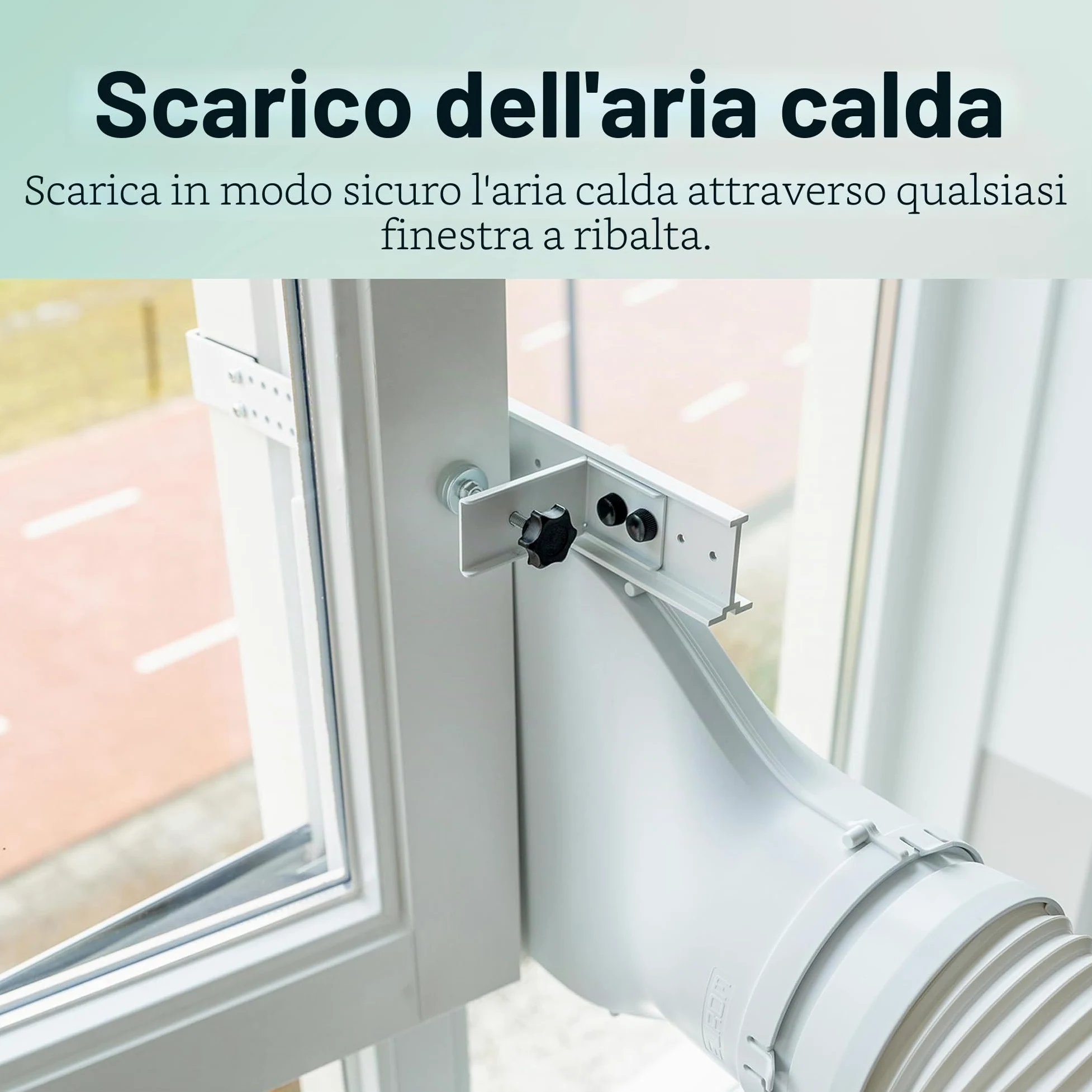 Eurom Window Way Out | Guarnizione per finestra per climatizzatori mobili | Adattatore accessorio per il tuo climatizzatore portatile | Hot Air Stop adattabile universalmente - installazione rapida