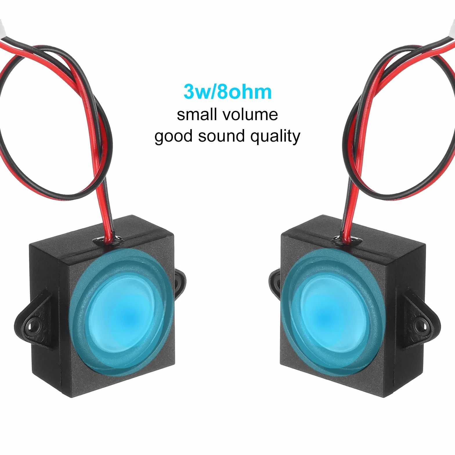 QUARKZMAN 2 PCS Altoparlante 3 Watt 8 Ohm Mini con JST-PH2.0 Interface per Piccoli Progetti Elettronici Pubblicità Macchine Monitor TV LCD