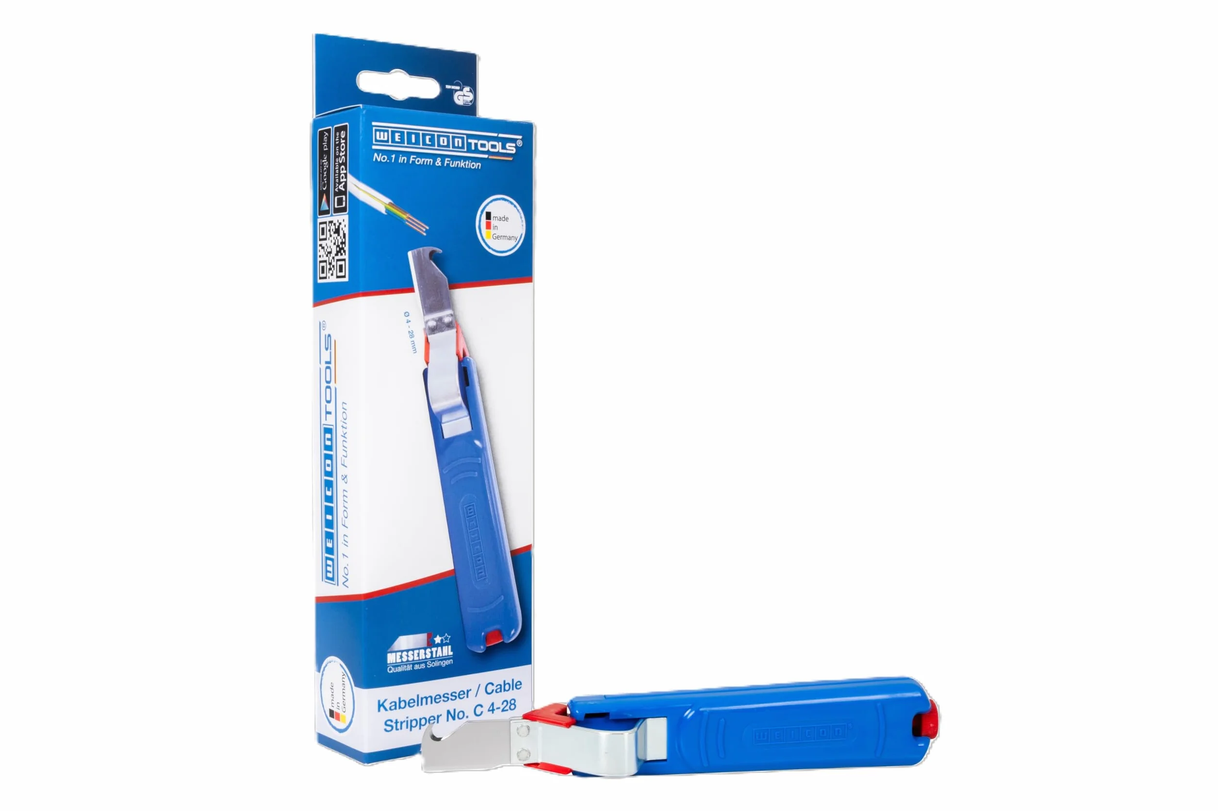 WEICON TOOLS Coltello per Cavi C 4-28, Spelacavi 4-28 mm, Made in Germany