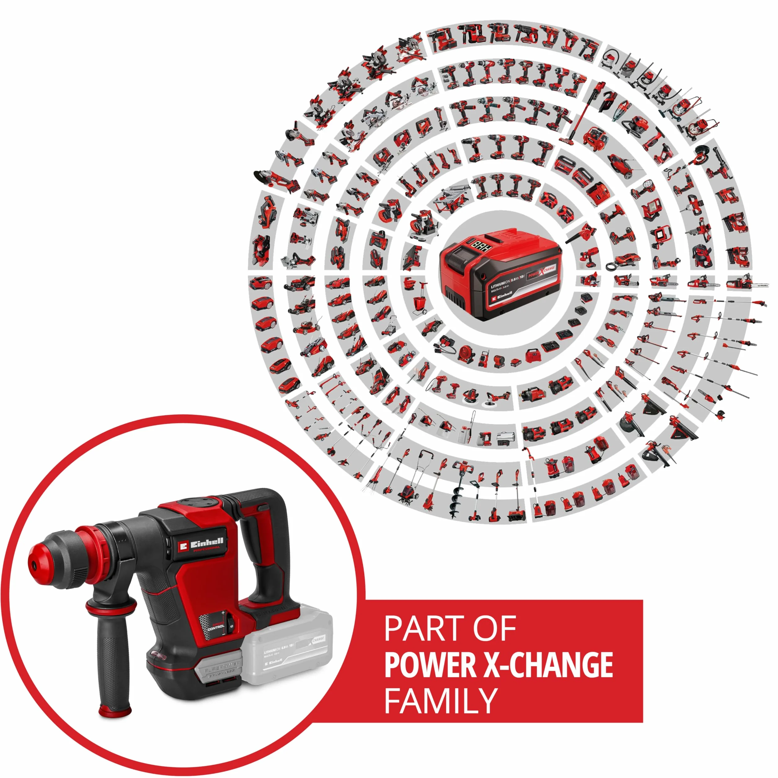 Einhell Professional Martello demolitore TP-DH 18/4 Li BL-Solo Power X-Change 18 V brushless 4,0 J SDS-plus
