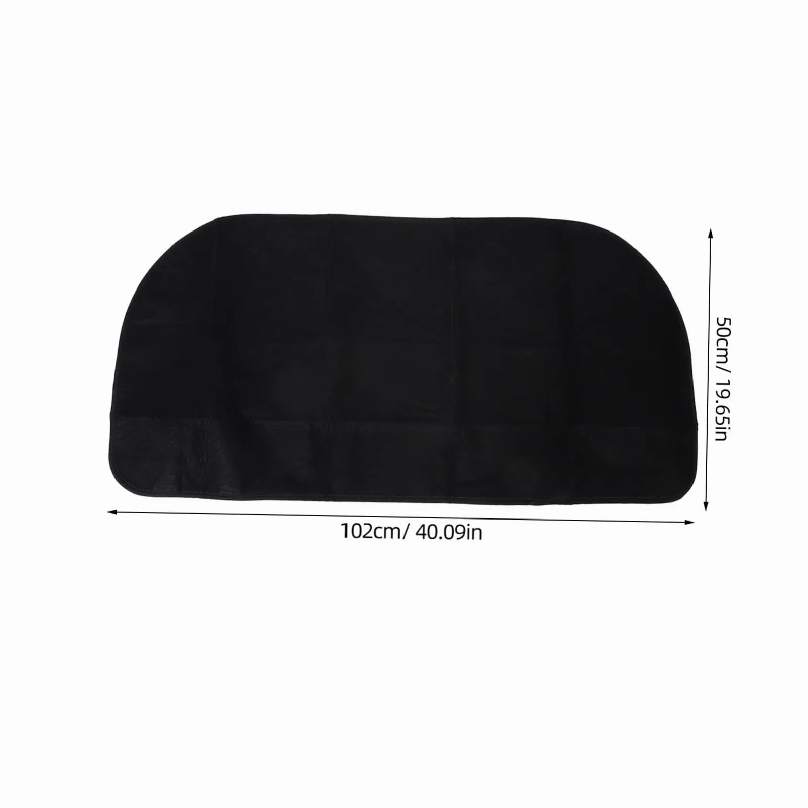 Toddmomy Tappetino Ignifugo Semicircolare per Caminetto in Poliestere PVC | Nero, Uso per Cottura e Stufa, Stile Sleek e Stylish, Adatto a Ragazzo Ragazza e Animali Domestici