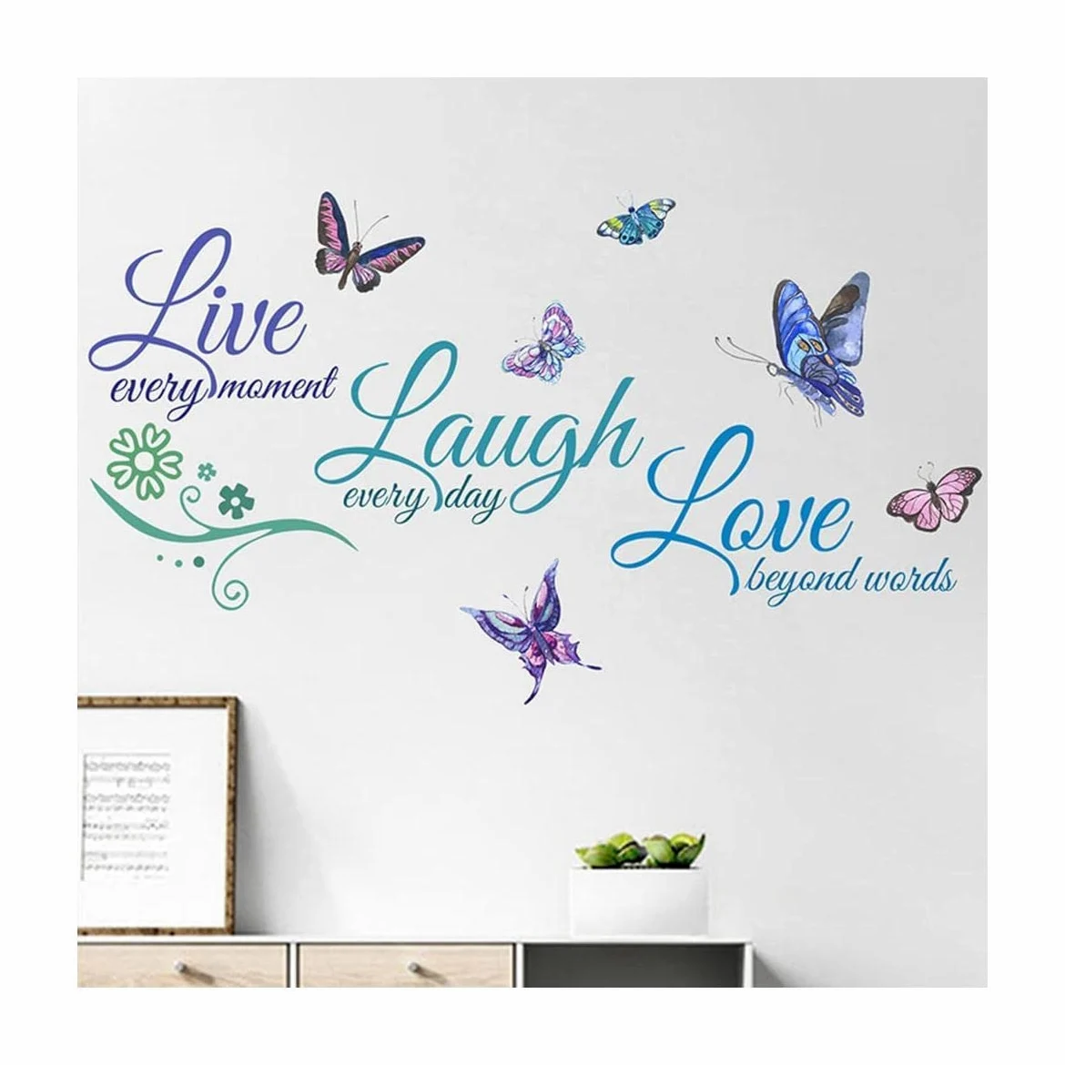 esmen Adesivo da Parete 3 Adesivi murali Decalcomanie motivazionali per la casa Aula Scuola Soggiorno Decorazione della Parete Adesivi murali Fai da Te Citazioni 18x39 Pollici
