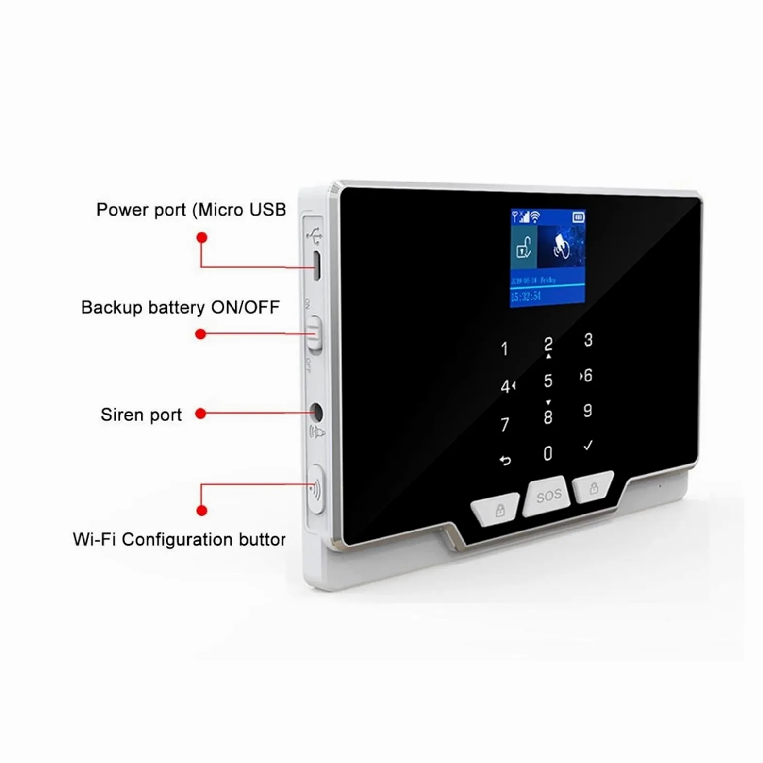 Kit Allarme Casa, Tuya Wifi GSM Home Burglar Security Alarm System Rfid tft TACCHI TASTANTE 11 VOICI COMPATIBILE Smart Life(A)