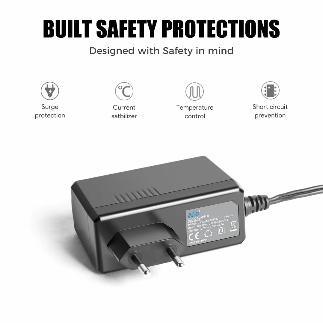 KFD 12V Caricabatteria Alimentatore per Humax Sky Q ESD-160S Receiver, Humax PR-HD3000 S HD1 HD2 HD3 HD4 Nano HD, Humax S HD4, Pace DS 830 DS830NP TDS 865 866 SH1215WWEU 01403-00154 AD8260-7LF