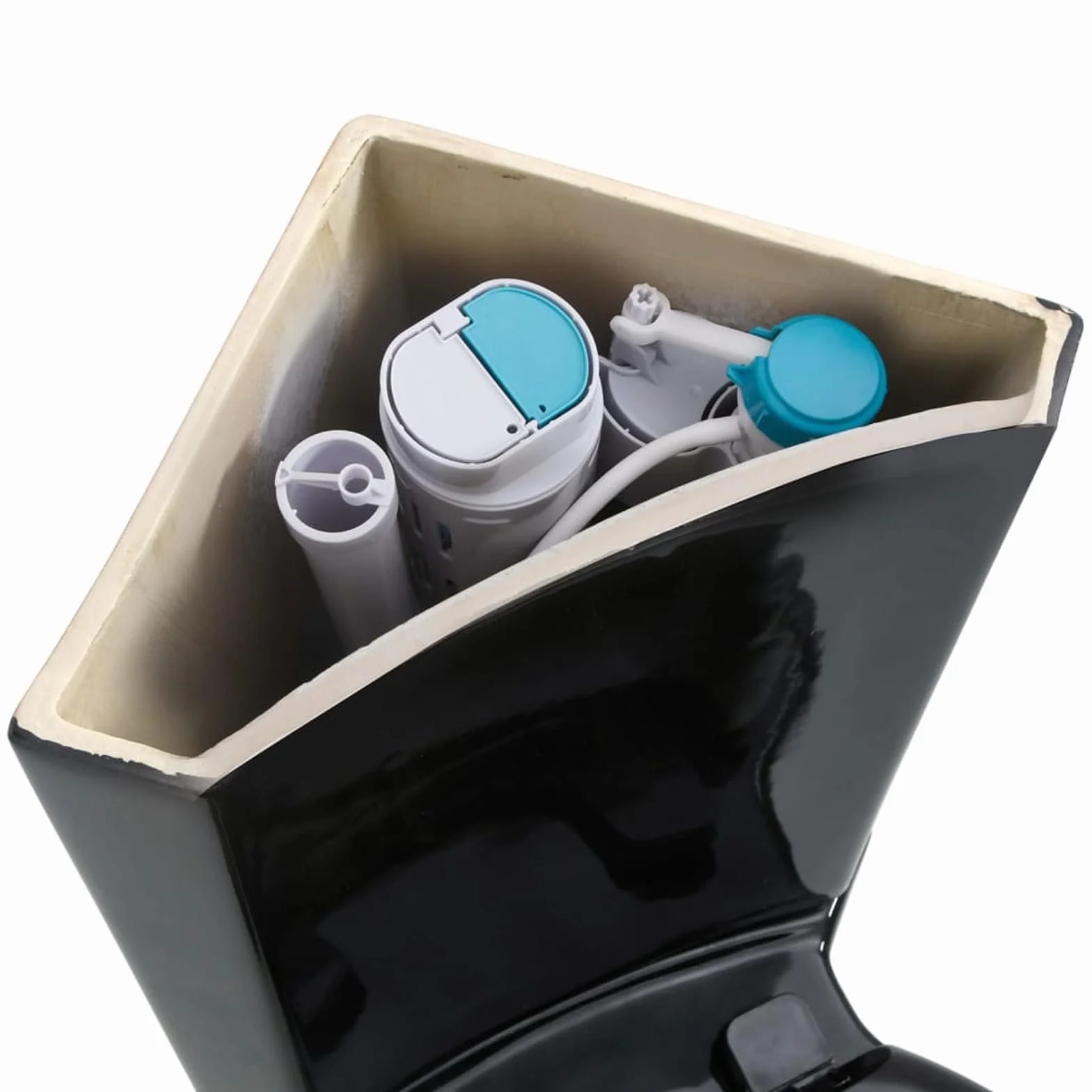 ShGaxin WC in ceramica angolare di colore nero, WC completo, Toilet completi, Toilet