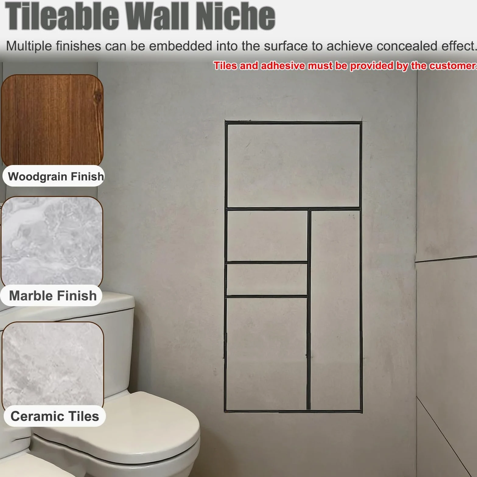 Portarotolo da incasso bianco con mensola, da parete, per bagno e cucina, in acciaio inox, salvaspazio