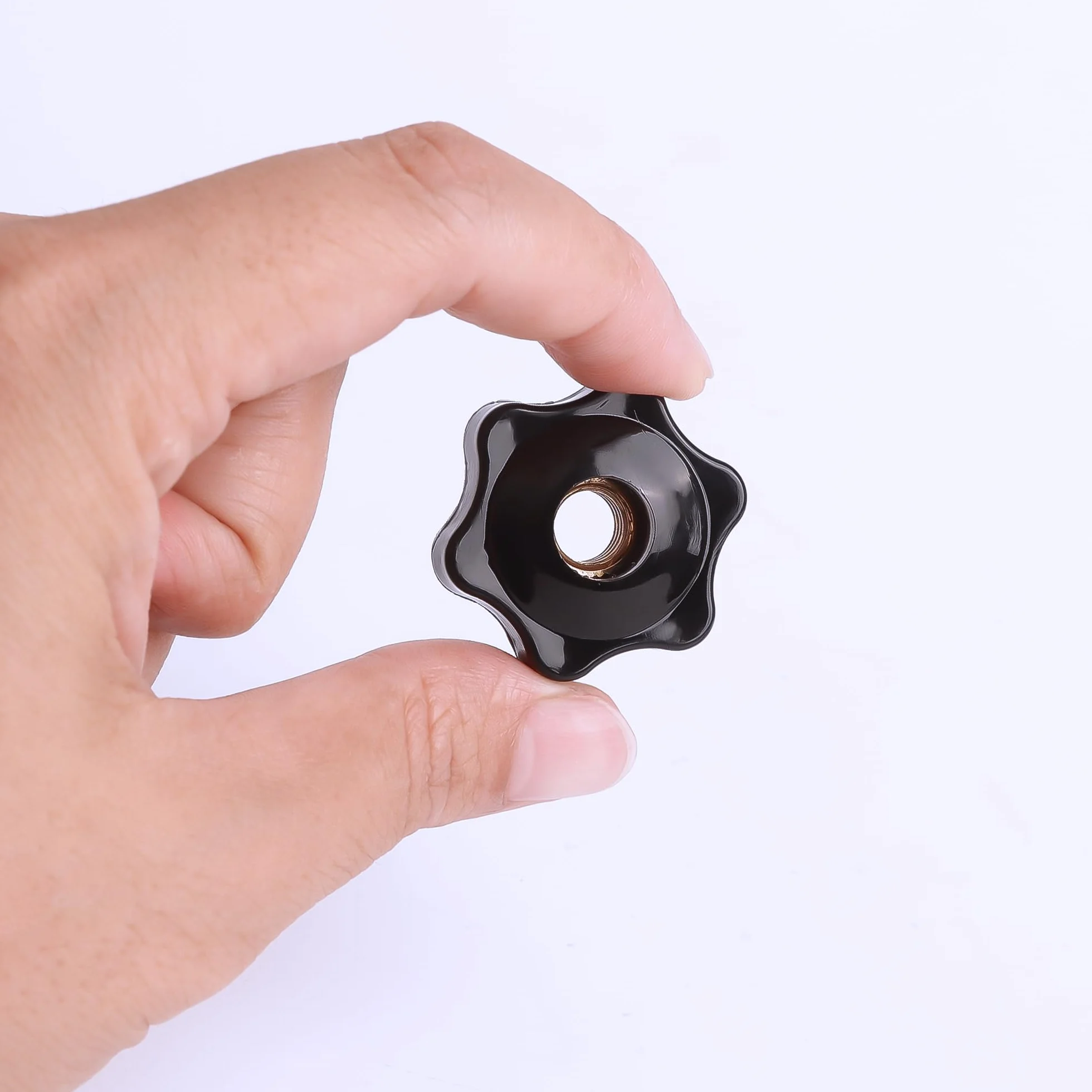 Dadi con Impugnatura a Stella M8 x 32mm Manopola di Serraggio Filettatura Zigrinata per Macchine Utensili
