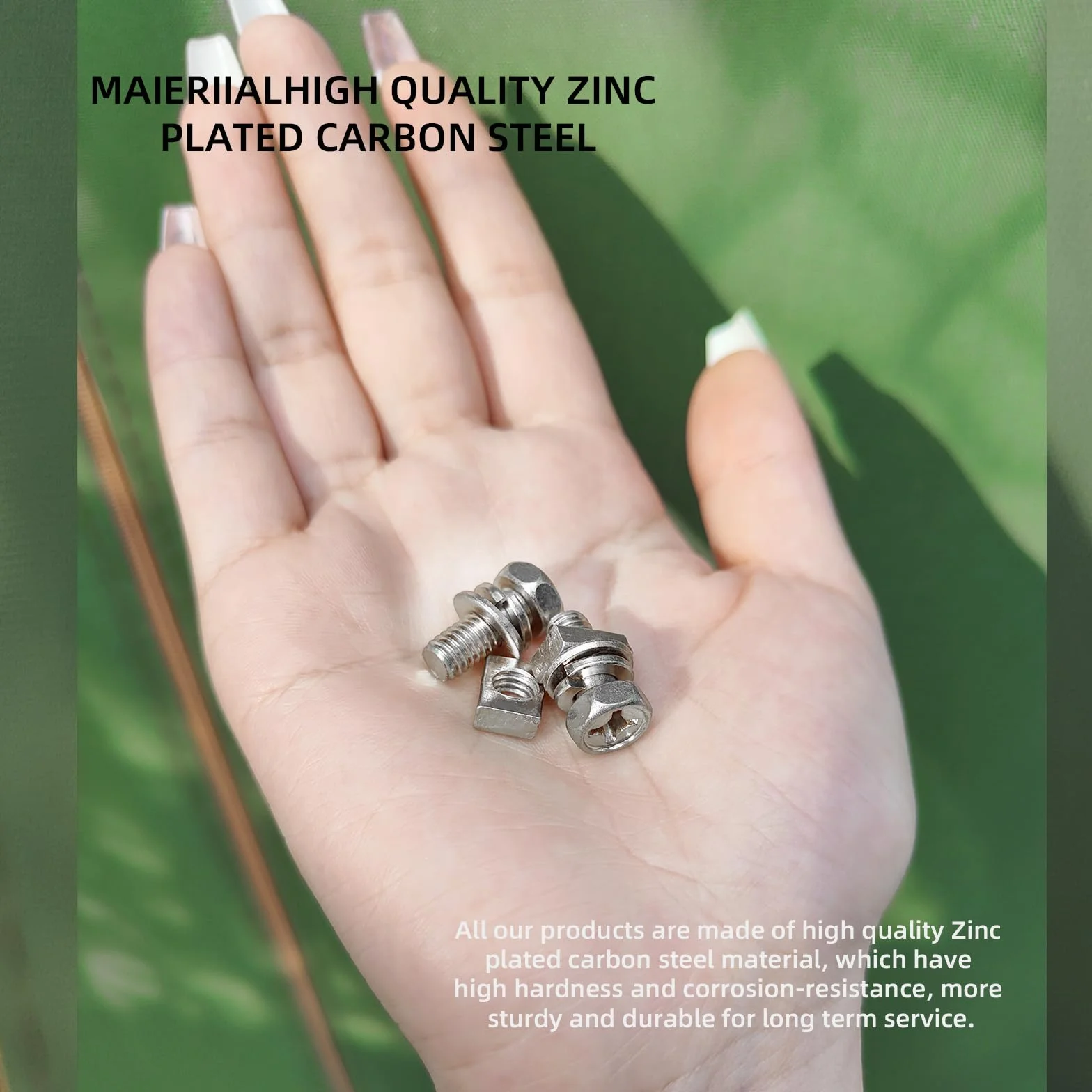 Zestaw nakrętek i śrub ze stali nierdzewnej 304 M5x14mm do zacisków akumulatora