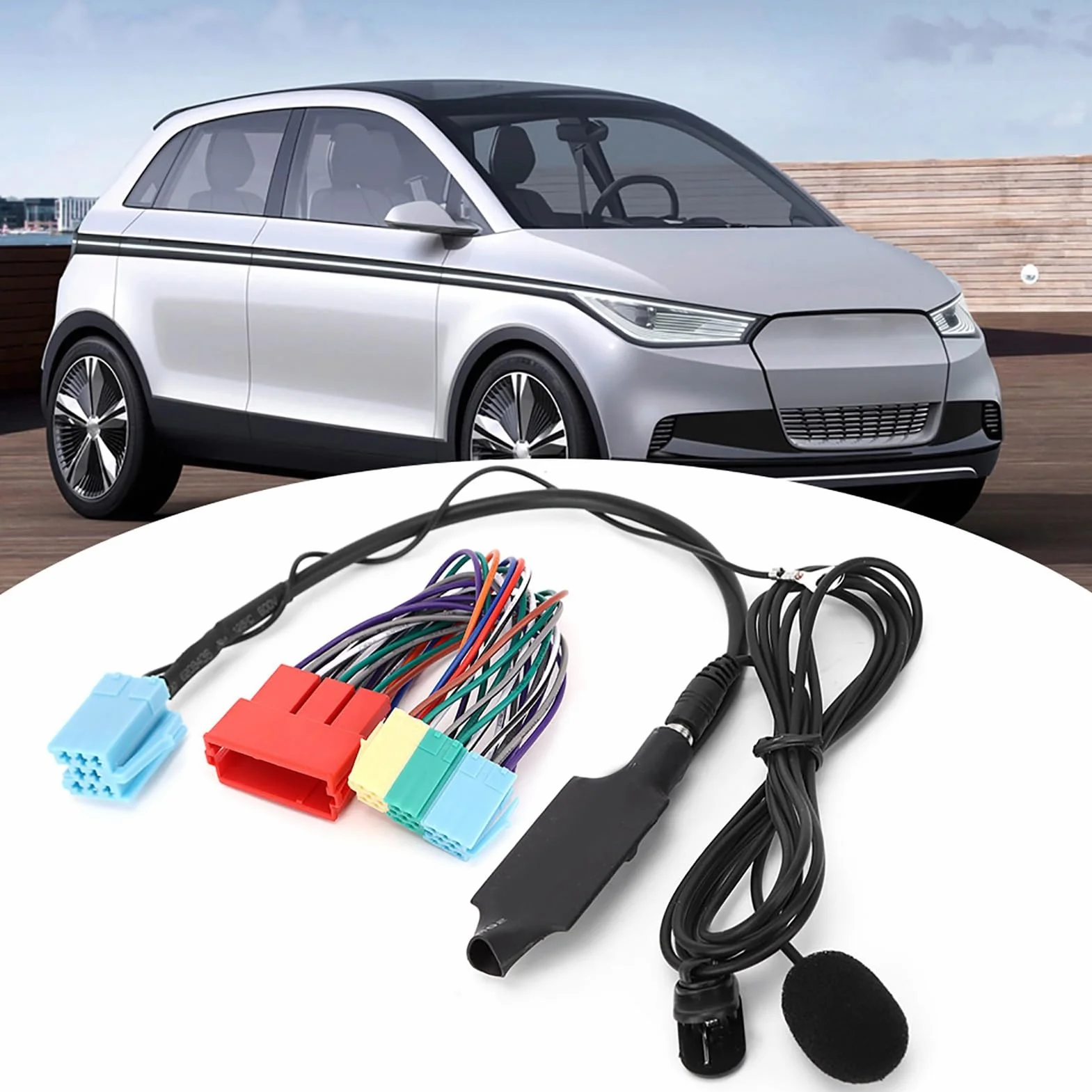 Eujgoov Adattatore Audio per Auto Bluetooth per A3 8L 8P B5 B6 B7, Vivavoce con Controllo Pulsanti per A2 2001-2006, Rispondi Facilmente Alle Chiamate