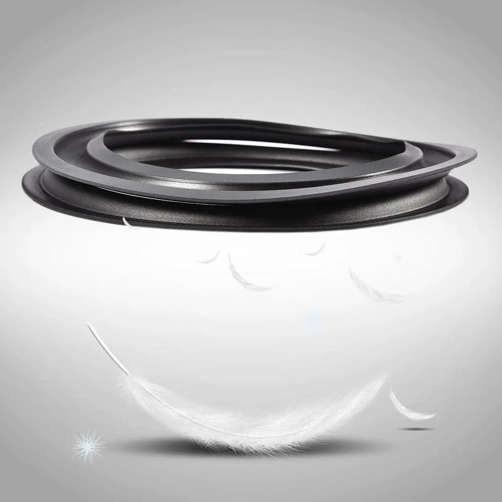 Zerone Altoparlante Riparazione Perforata Bordo Surround Kit Ricambio 2pcs 6 Pollici / 156mm Gomma Nero