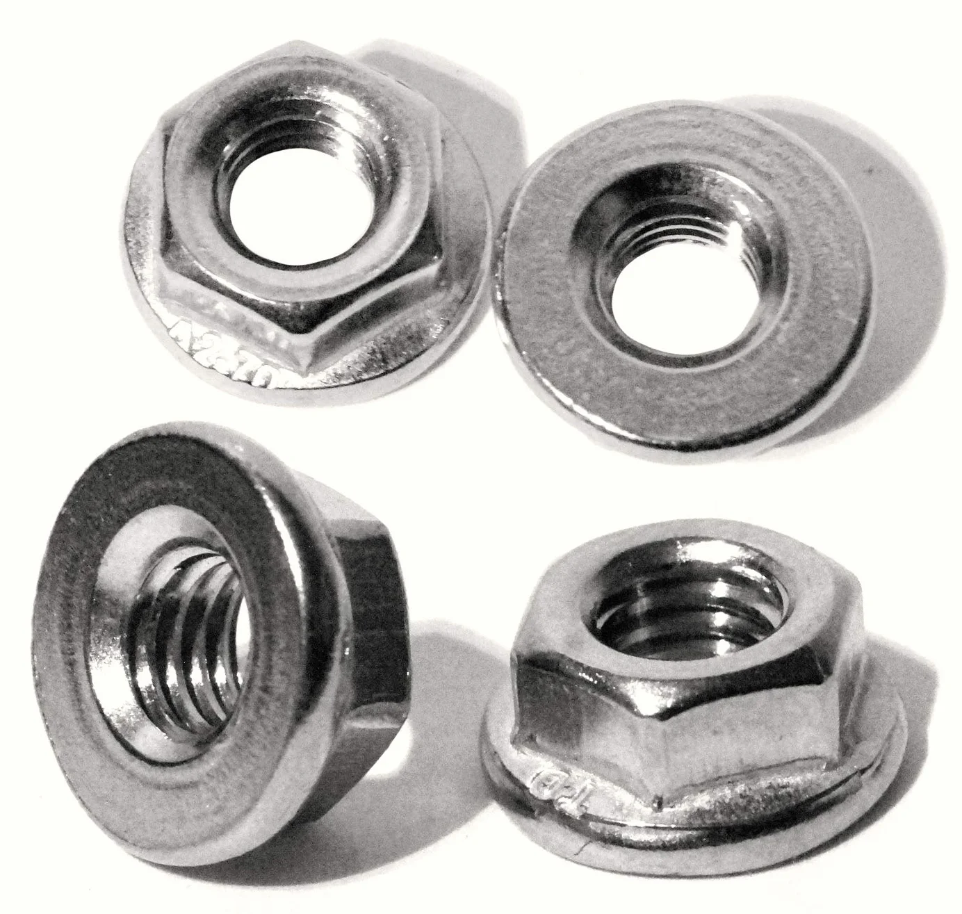 Dadi flangiati M8 DIN 6923 acciaio inox A2 V2A 25 pezzi