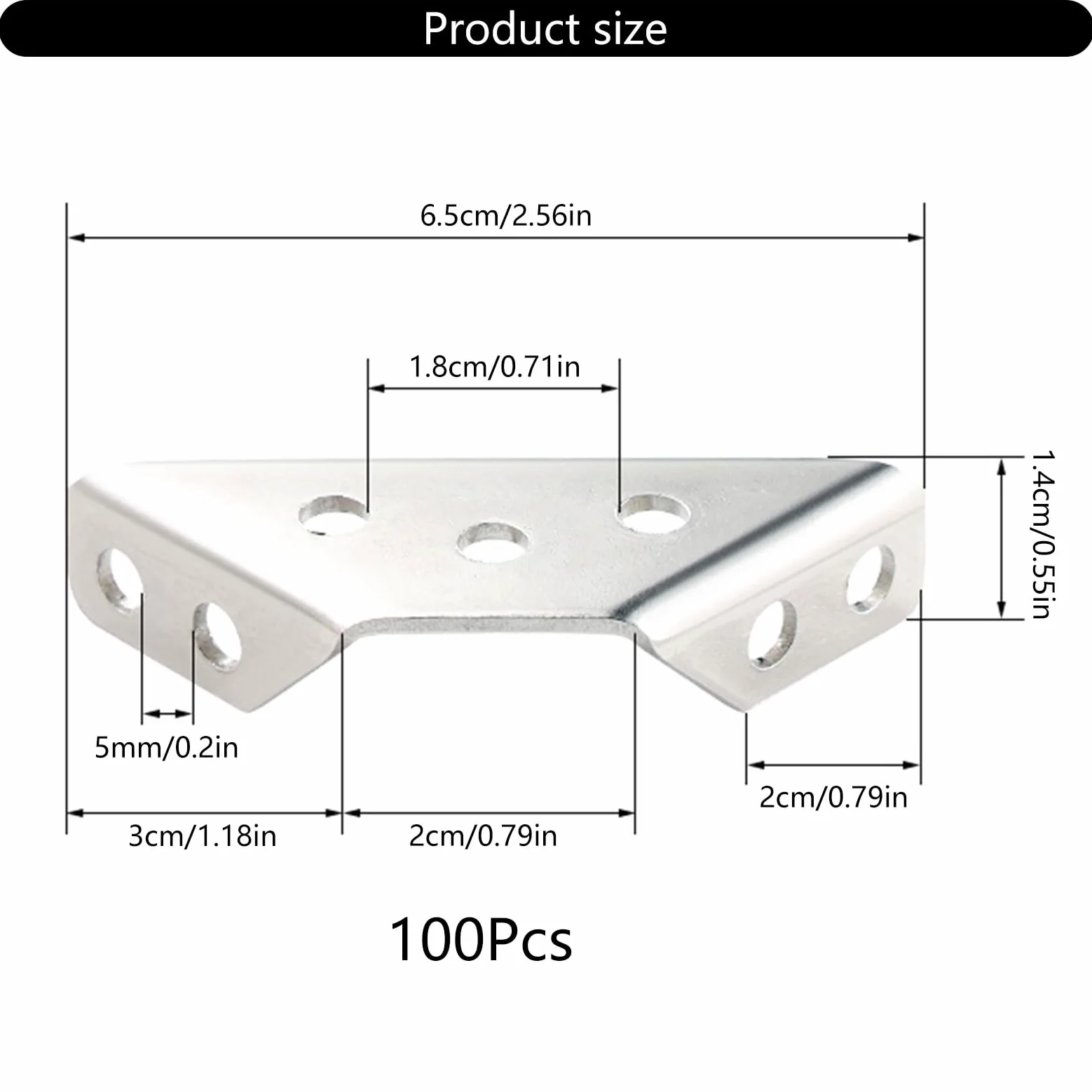 100 staffe angolari per mobili in acciaio inox, staffe di fissaggio per scaffali, telaio di fissaggio per armadietti, staffe angolari resistenti
