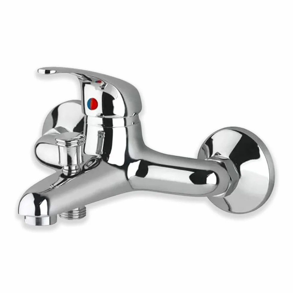 Rubinetto Miscelatore Cromato per Vasca da Bagno in Acciaio Inox