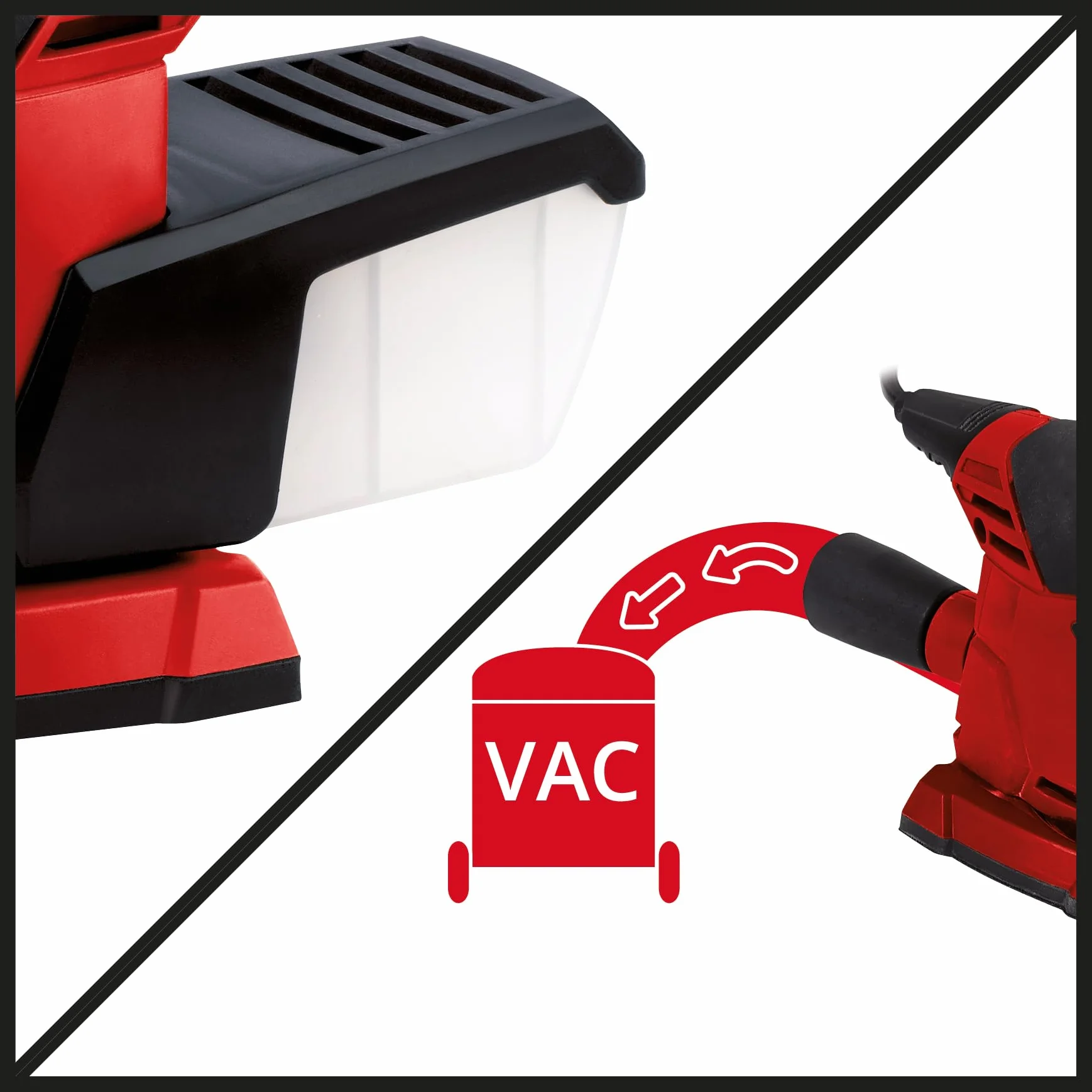 Einhell TE-OS 1320 LEVIGATRICE ORBITALE PALMARE (tensione 220 V, potenza 130 W, oscillazioni al min. 24000, ampiezza oscillazioni 2 mm, platorello 150 x 150 x 100 mm, Inclusi 3 fogli carta abrasiva)