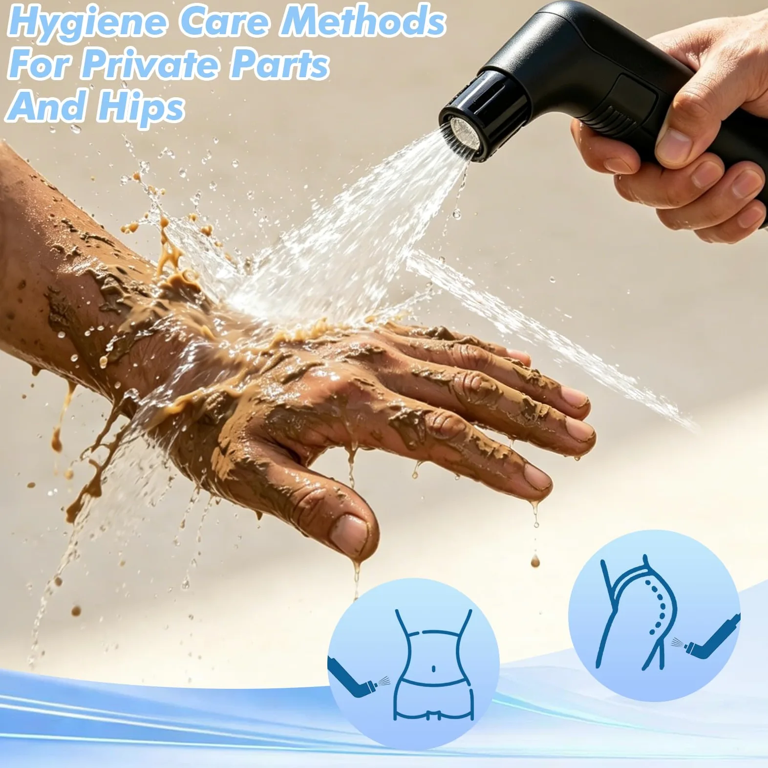 Bidet portatile, 2,3 l, bidet elettrico da viaggio, spruzzatore per bidet | Bidet elettrico da viaggio per toilette all'aperto, campeggio, bagno, escursioni all'aperto, bottiglia perineale per donne
