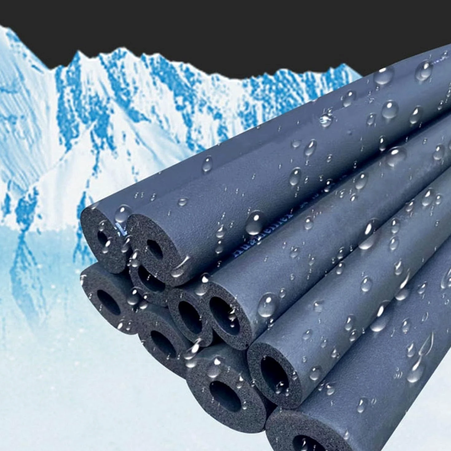 tubo isolante in schiuma, Isolamento tubi in schiuma di nitrile, isolamento termico(13MMx9MMx1.7M)