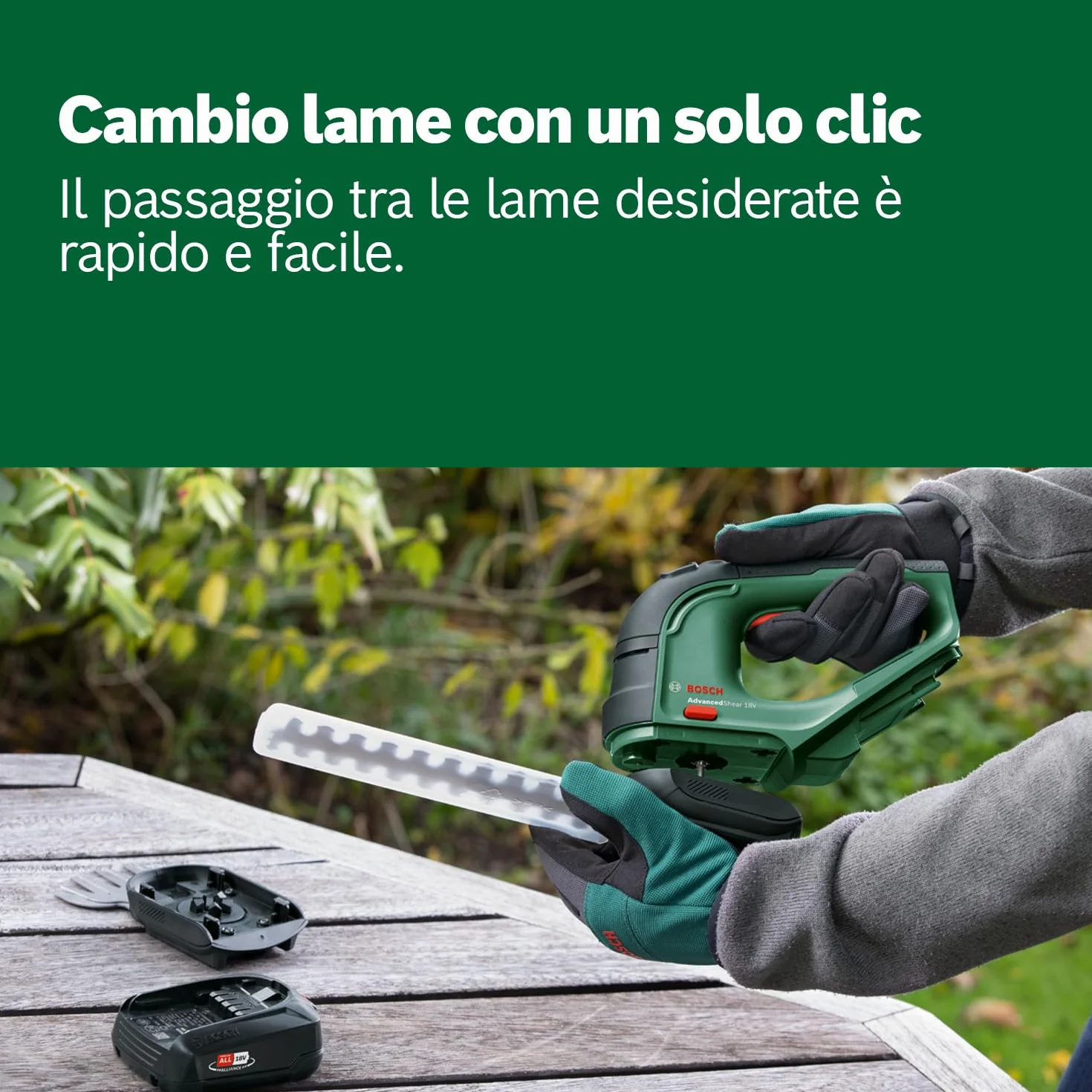 Bosch AdvancedShear 18V-10 Cesoia per erba a batteria 18V 85 m² lame rifilasiepi e erba