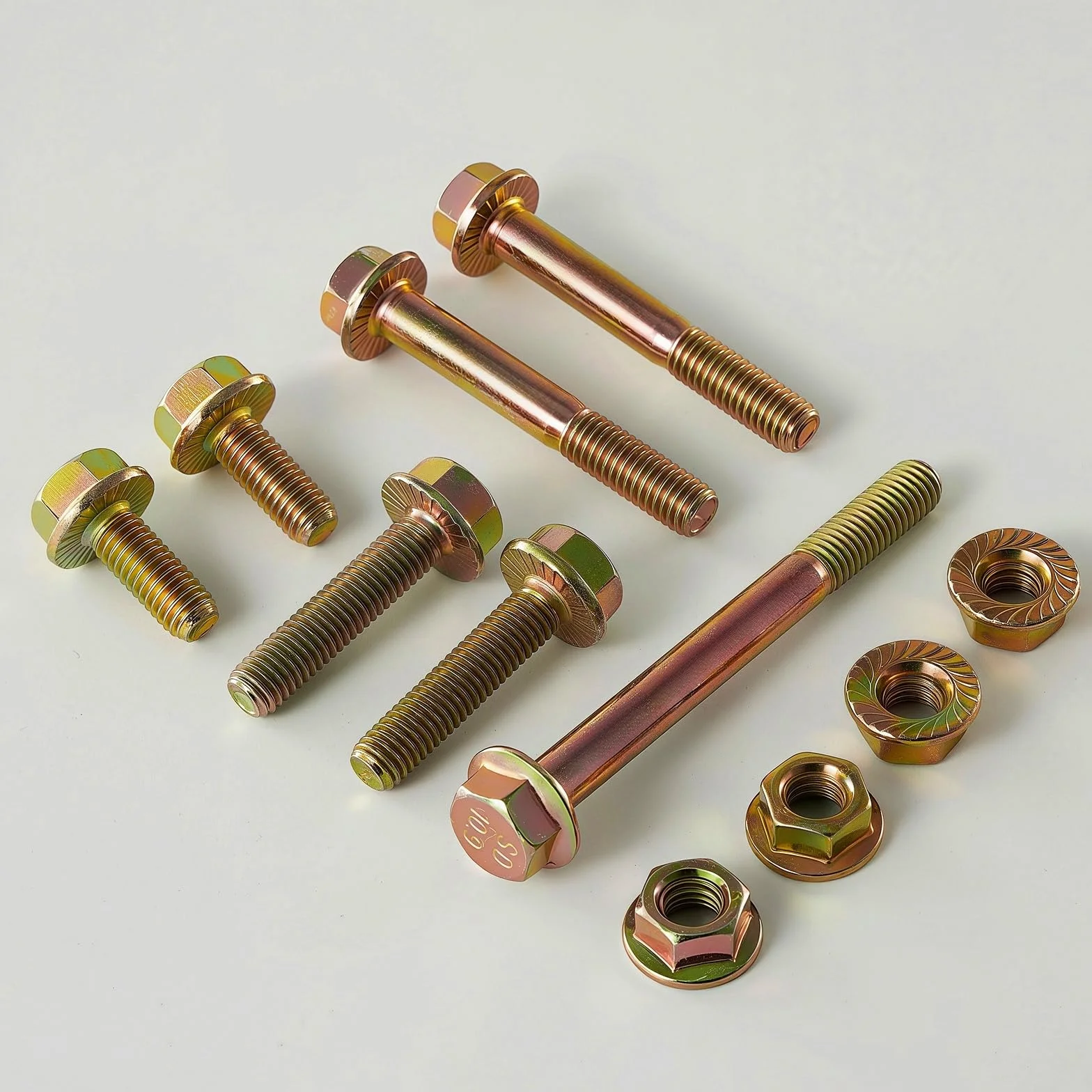 Set di viti e dadi a flangia M8 1,25 x 35 mm 8 set classe 10,9 rivestimento in zinco
