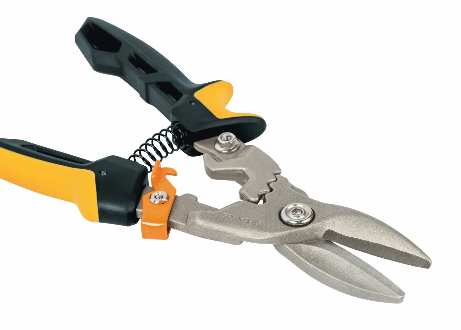 Fiskars PowerGear Nożyce do blachy, 25.2 cm, Czarno-Pomarańczowe