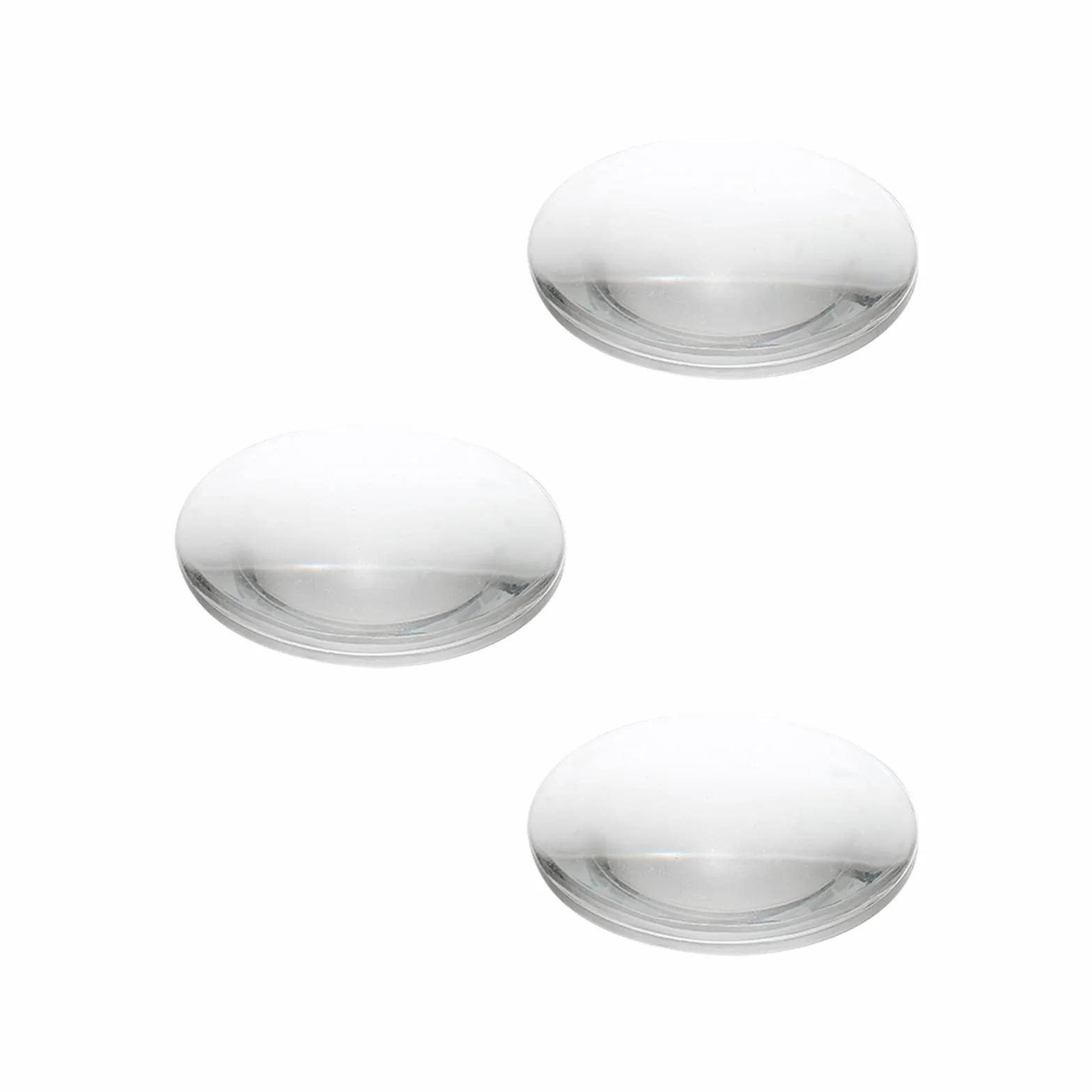 PATIKIL Diametro 48mm Lente Convessa Piatta, 3 Pezzi Altezza 10mm Lente Ottica Convessa Acrilica LED con Bordo per Torcia Faro Auto Bicicletta Proiettore, Trasparente