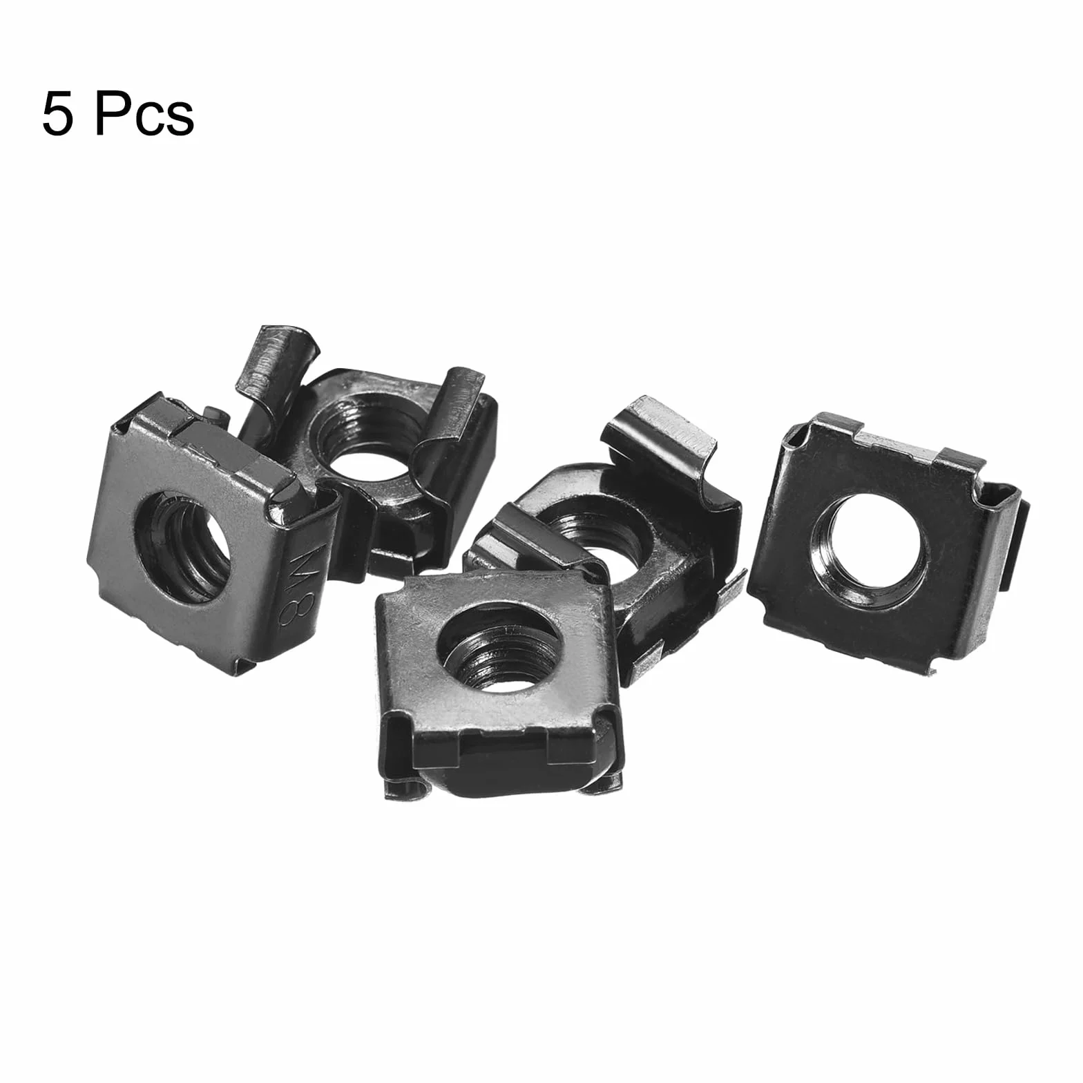 QUARKZMAN Dadi a Gabbia a Inserimento Rapido M8 x 1.25mm Acciaio Carbonio per Armadio Server 5pz