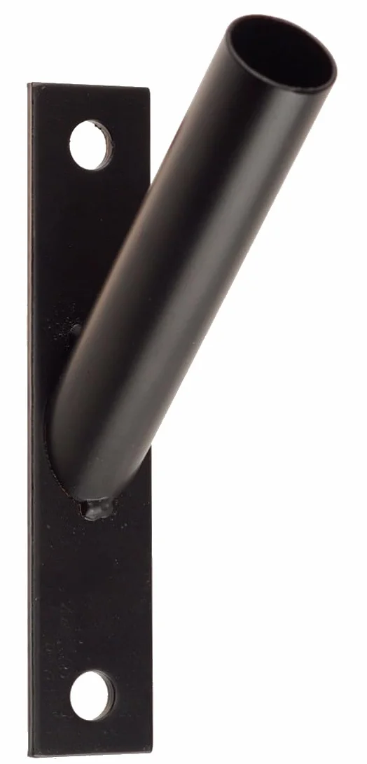 Supporto per Bandiera 30 x 150 cm Staffa Singola Montaggio a Parete Interno Esterno Fissaggio Stabile Asta Rotonda Metallo Legno Plastica