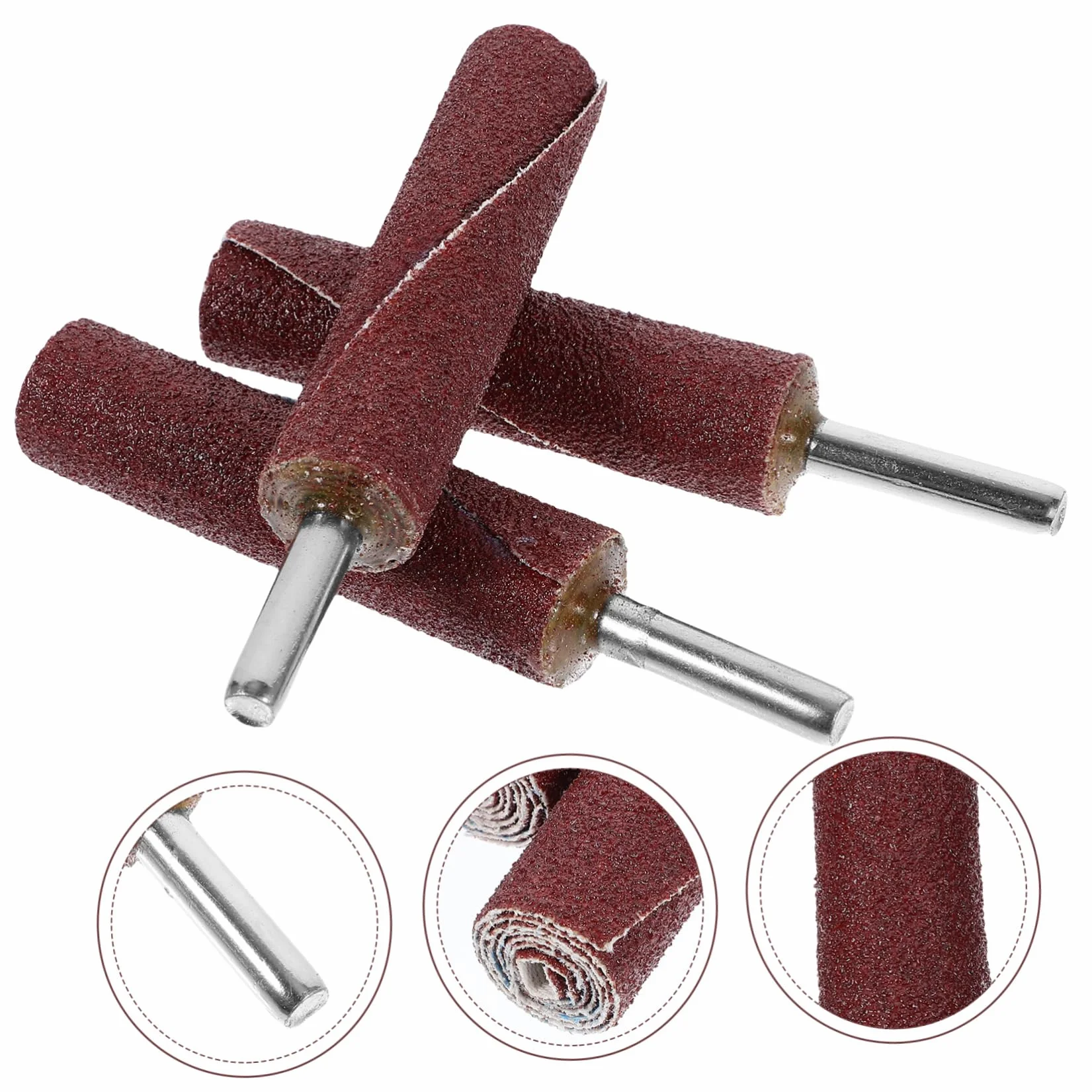 OSALADI Punte Smerigliatrice Cilindriche Manico 6mm Ferro Carta Abrasiva per Bricolage Lavorazione Legno