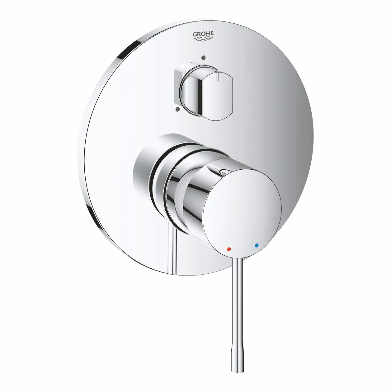 GROHE Essence New Rubinetto Miscelatore Monocomando A 3 Vie con Deviatore, cromatura durevole, Cromo 24092001