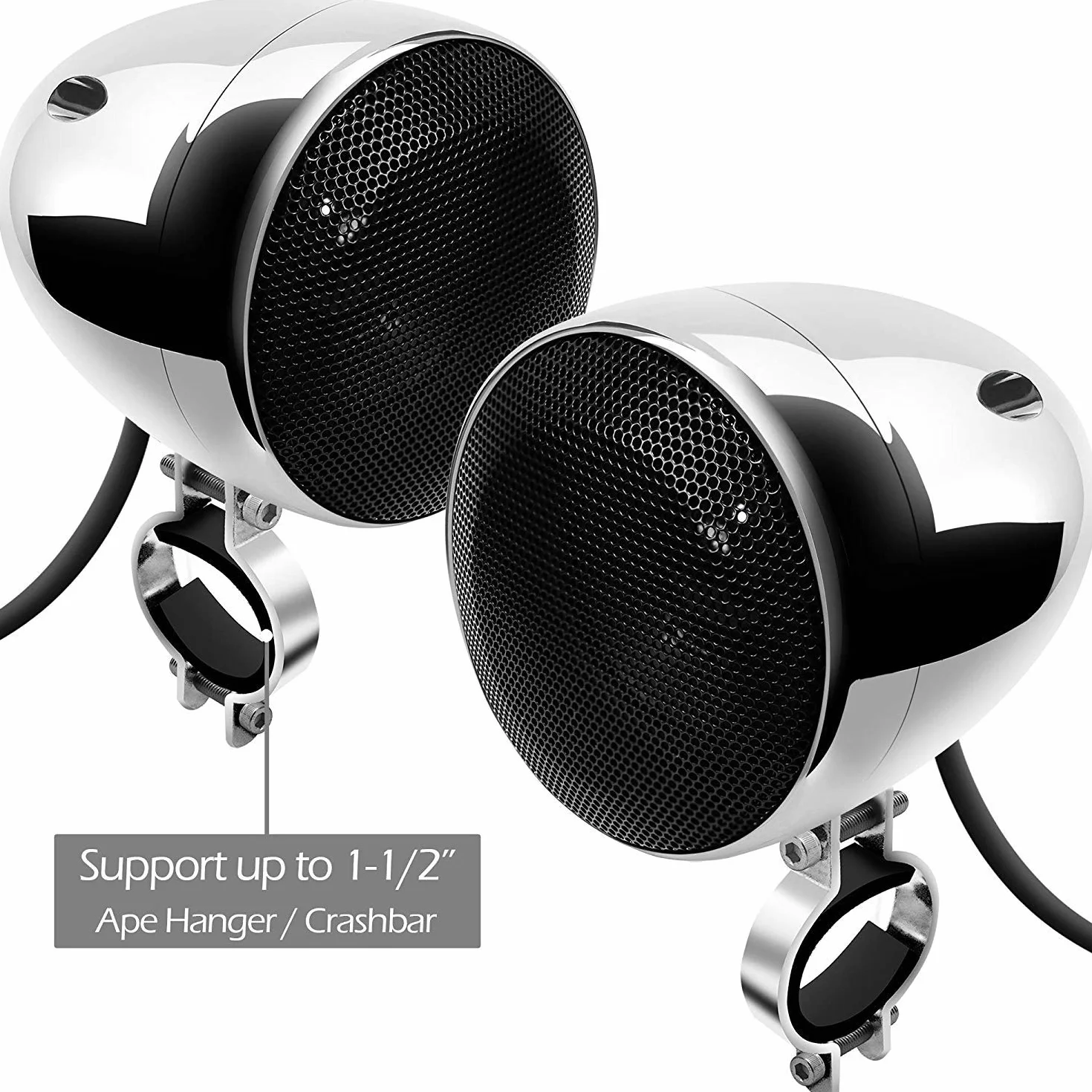 Amplificatore moto 1000 W, 4 canali, impermeabile, Bluetooth, per Harley Cruiser ATV UTV, sistema audio con AUX, USB, SD, FM Radio per manubrio